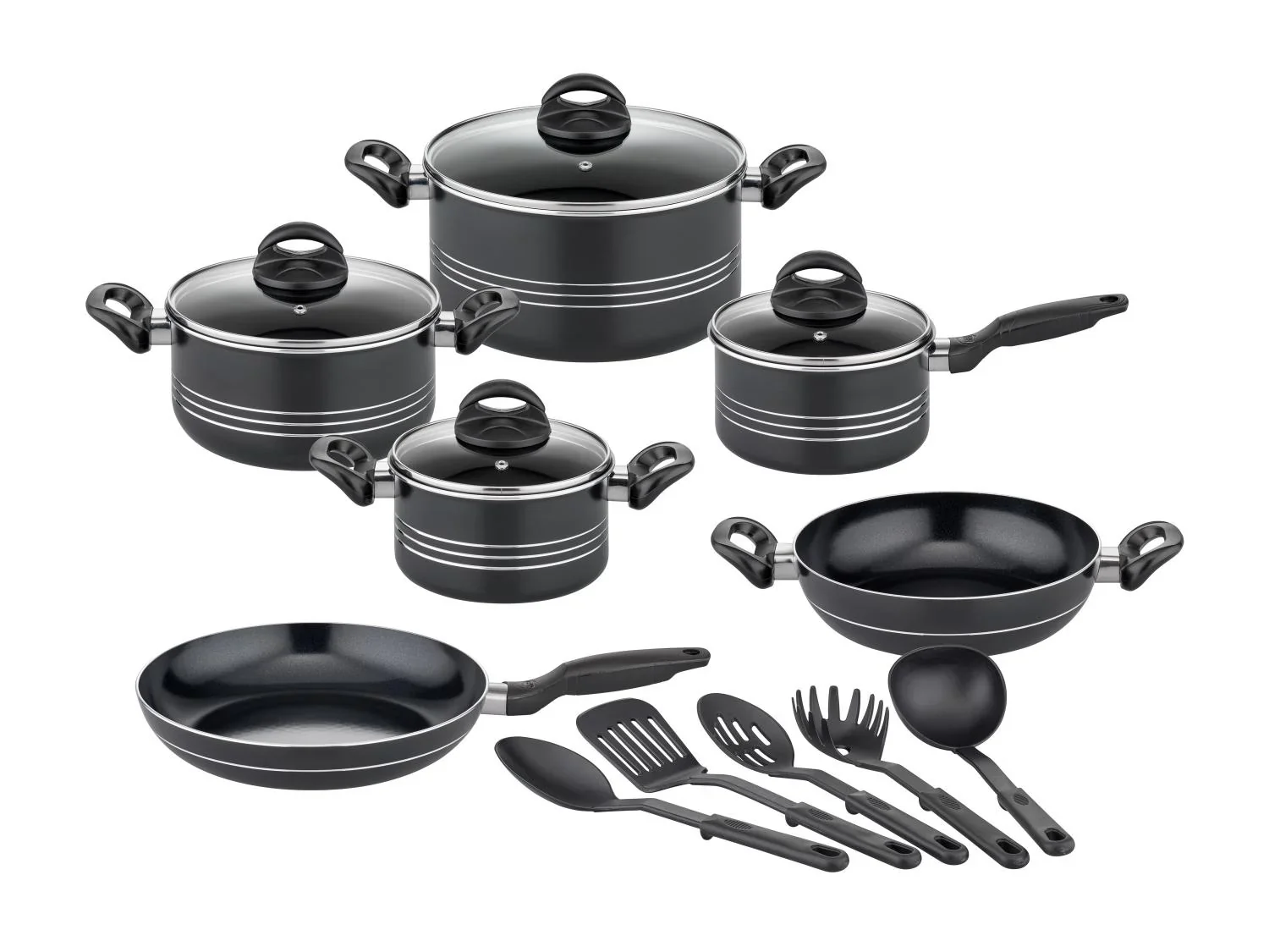 GSW Set de casseroles Milano Nero