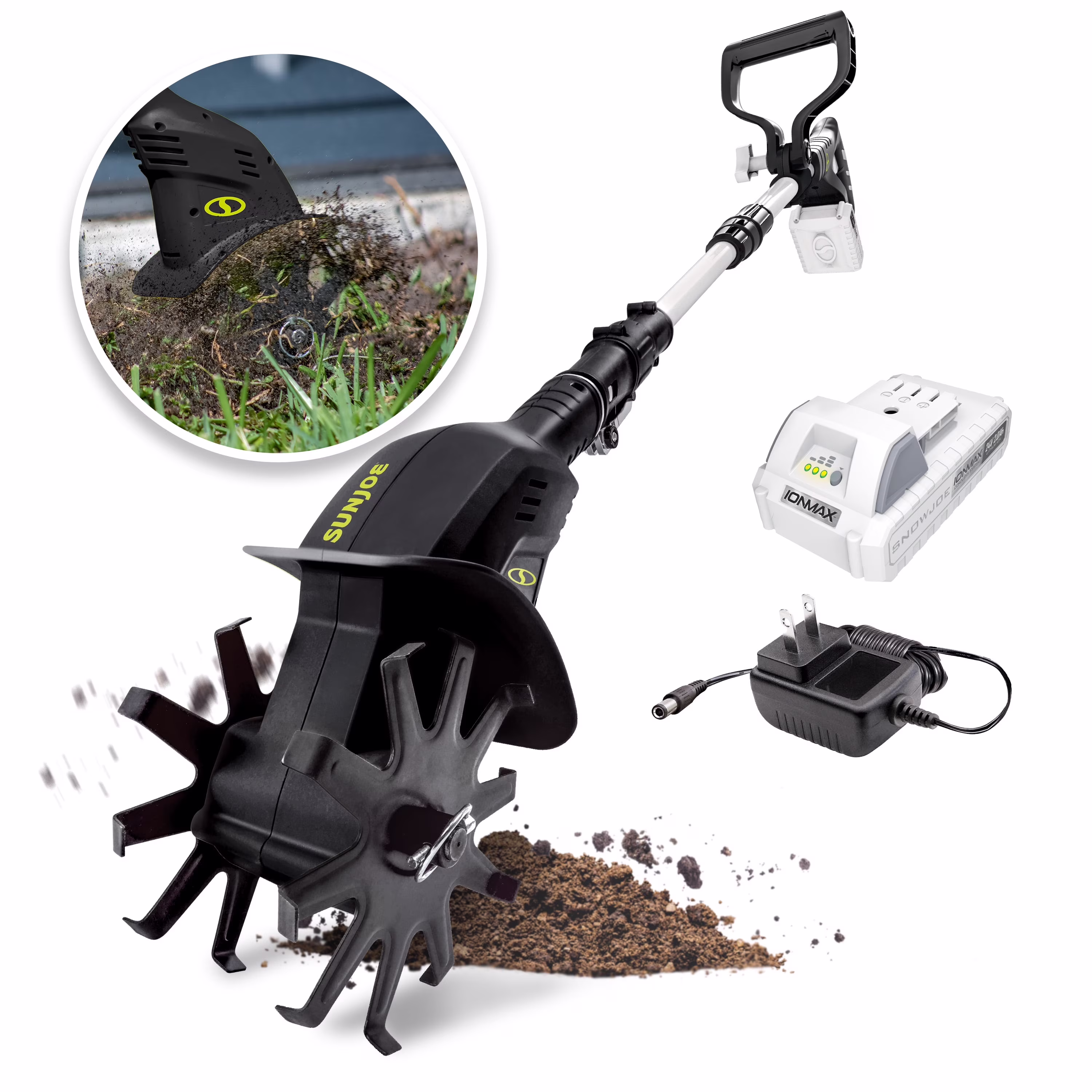 Electric Garden Tiller Cultivator, Steel Tines, 12 Amp, 16 Inch, TJ603E(Corded; 16.0-Inch, 12-Amp) - Image 3