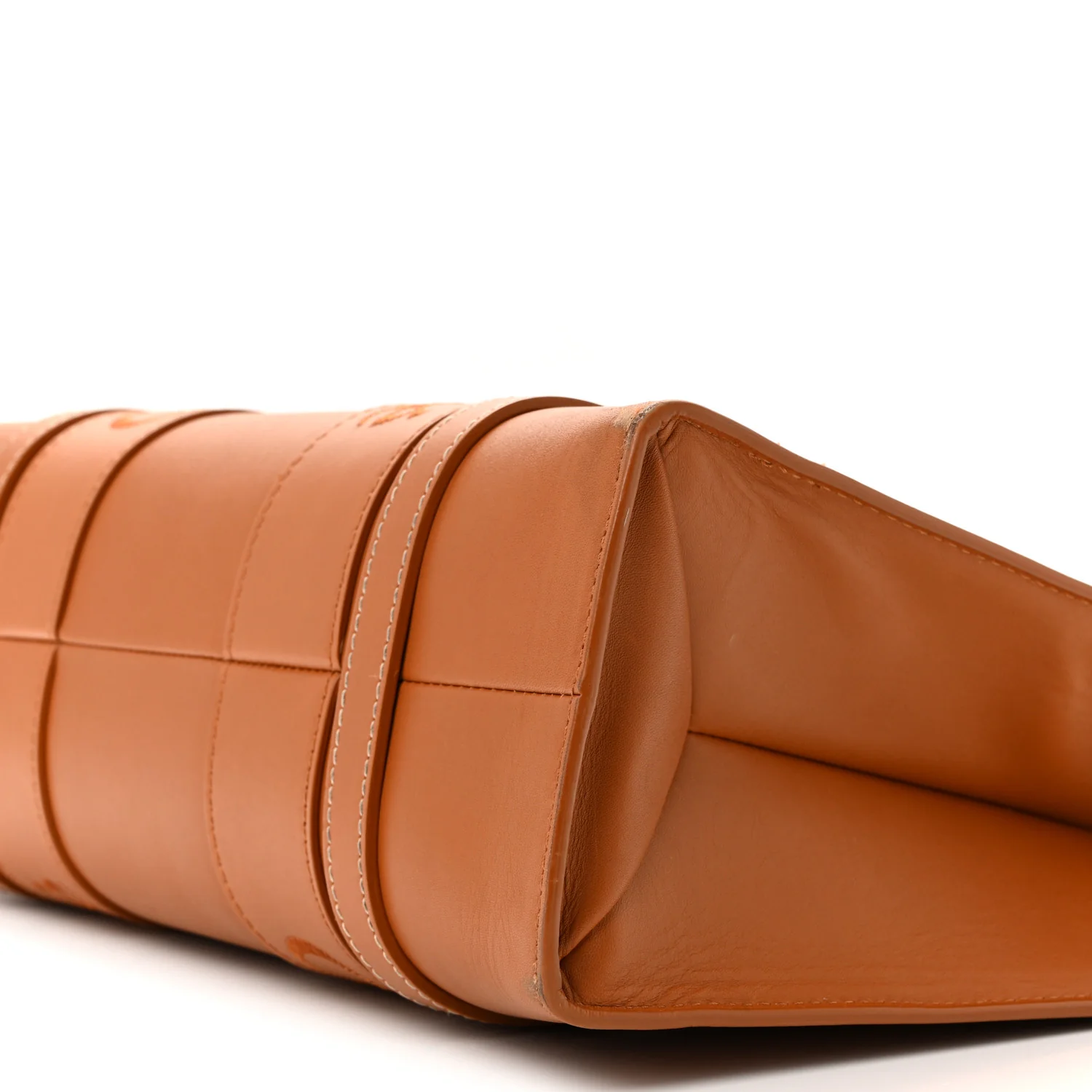 Calfskin Medium Woody Tote Caramel