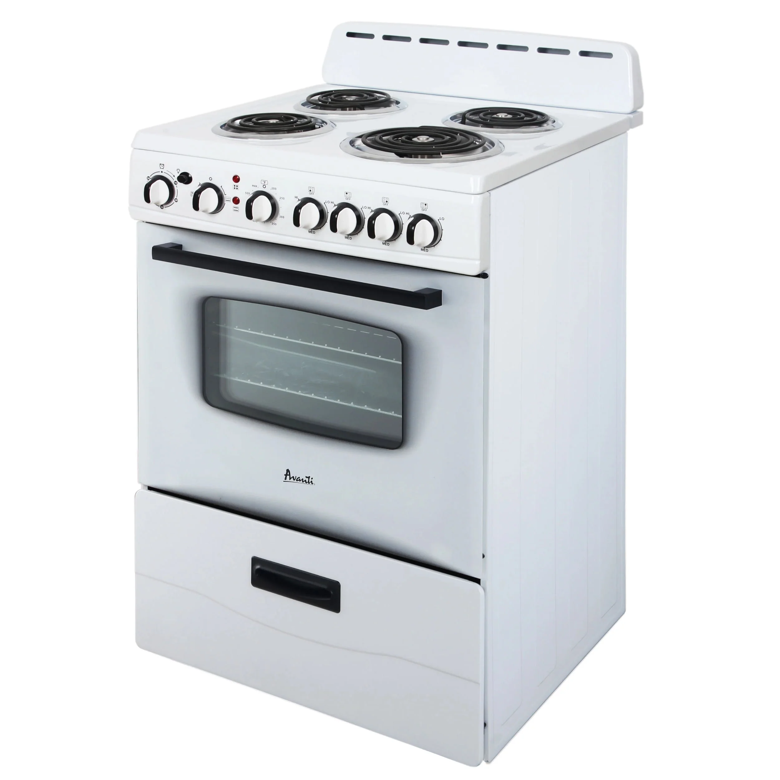 Avanti ERU240P0W 24 in Electric Freestanding Range - White