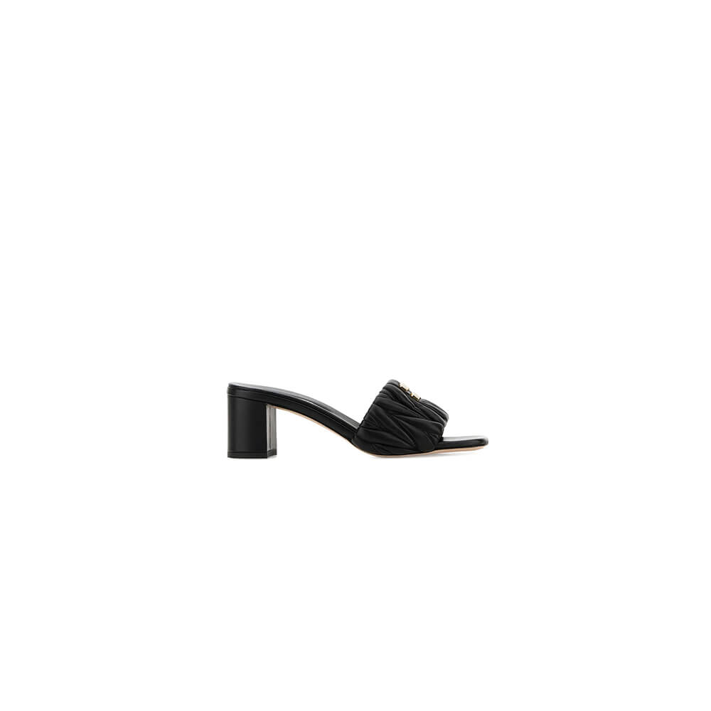 MiuMiu Matelass?? nappa leather slides