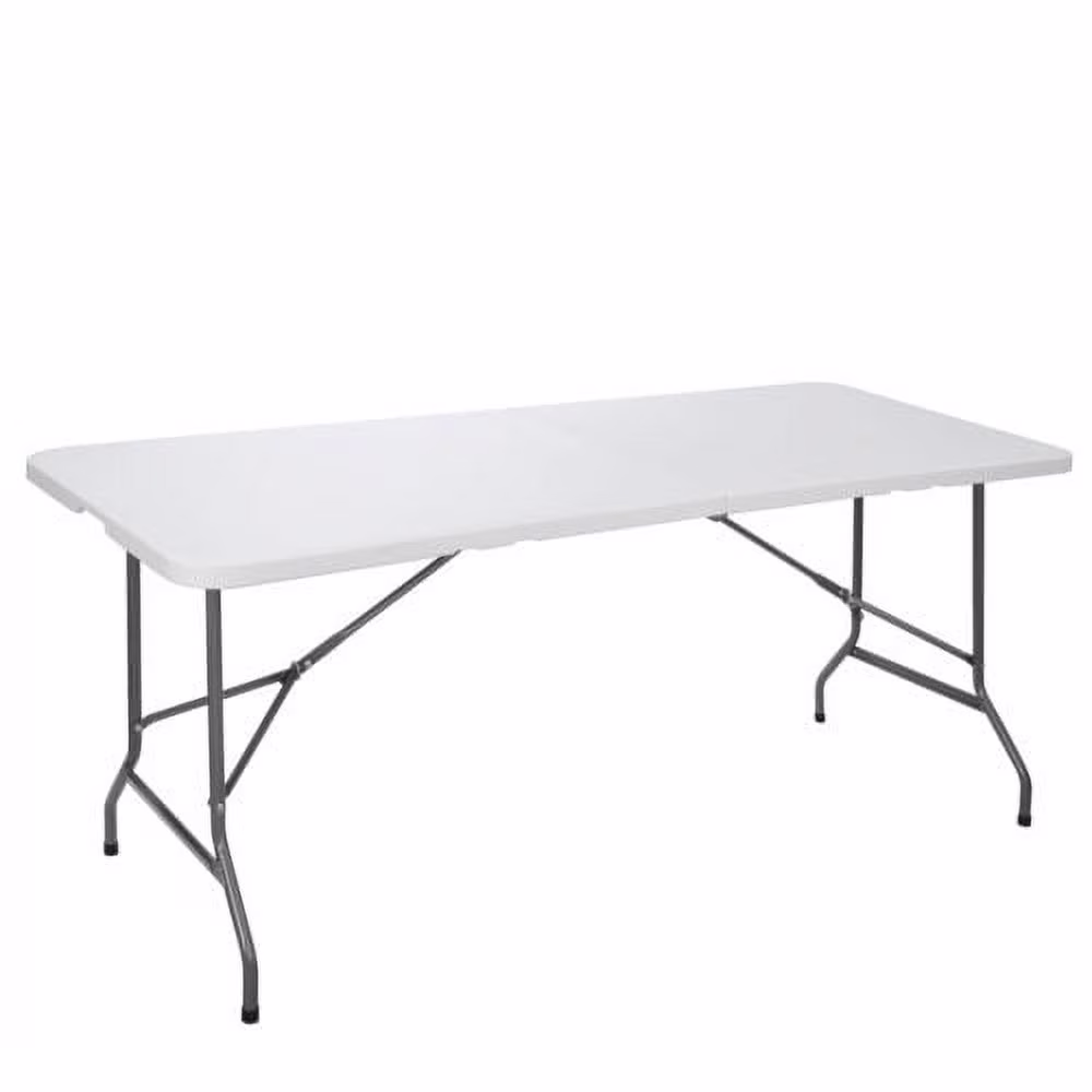 3/4/6/8 FT Plastic Folding Tables Ultra Portable, Durable for Indoor Outdoor Use Ideal for Picnics, Camping, Parties and More-6 FT(6')