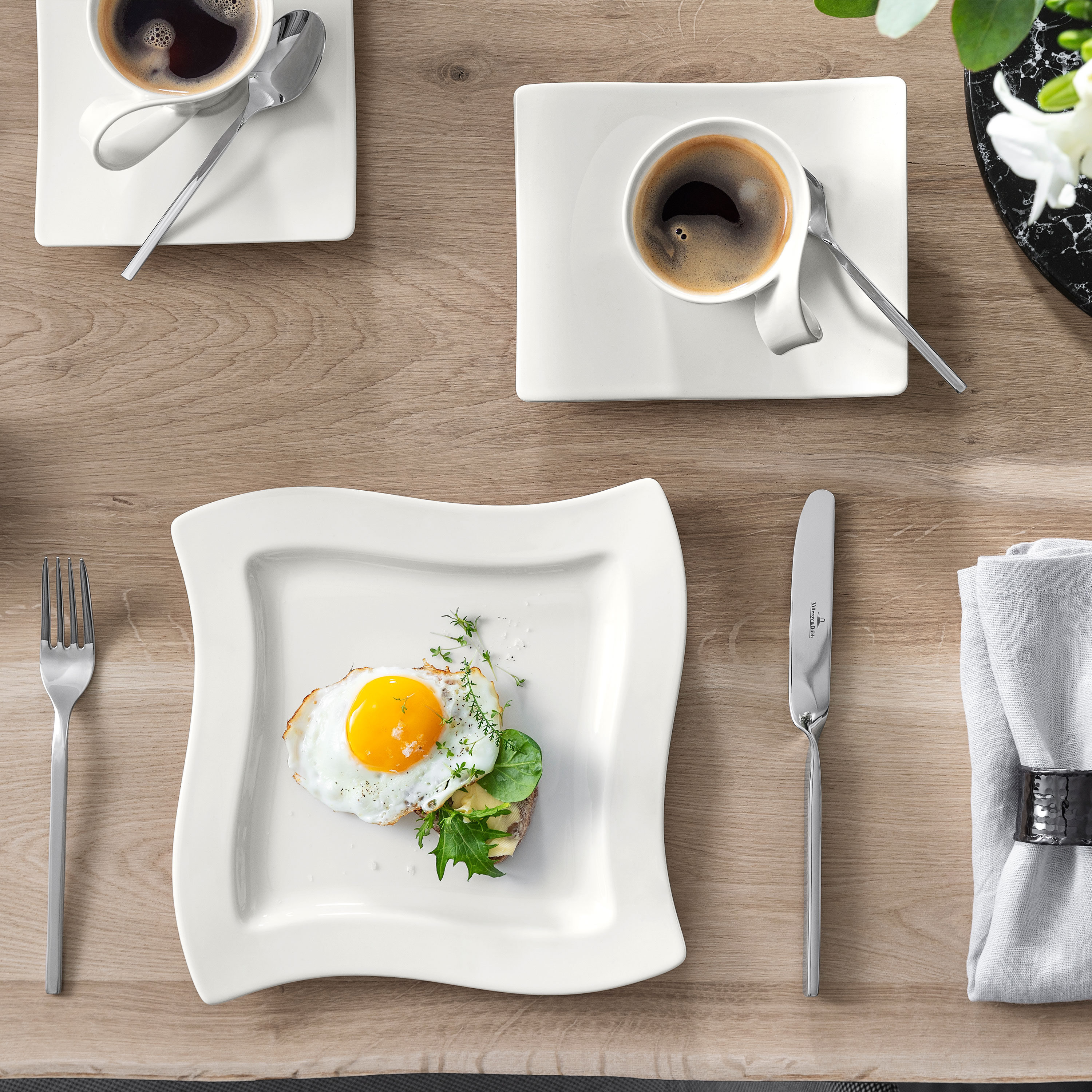 NewWave Dinnerware set - White, Premium Porcelain