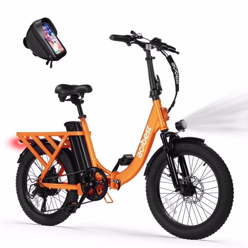 Electric Bike for Adults, Mars 20'' Fat Tire Folding Ebike with Peak 1200W Motor, 7 Speed 28MPH, 48V 499Wh Removable Battery, Adjustable Bike Stem, Foldable Electric Bicycle UL2849 (Black)(Black/Standard) - Image 10