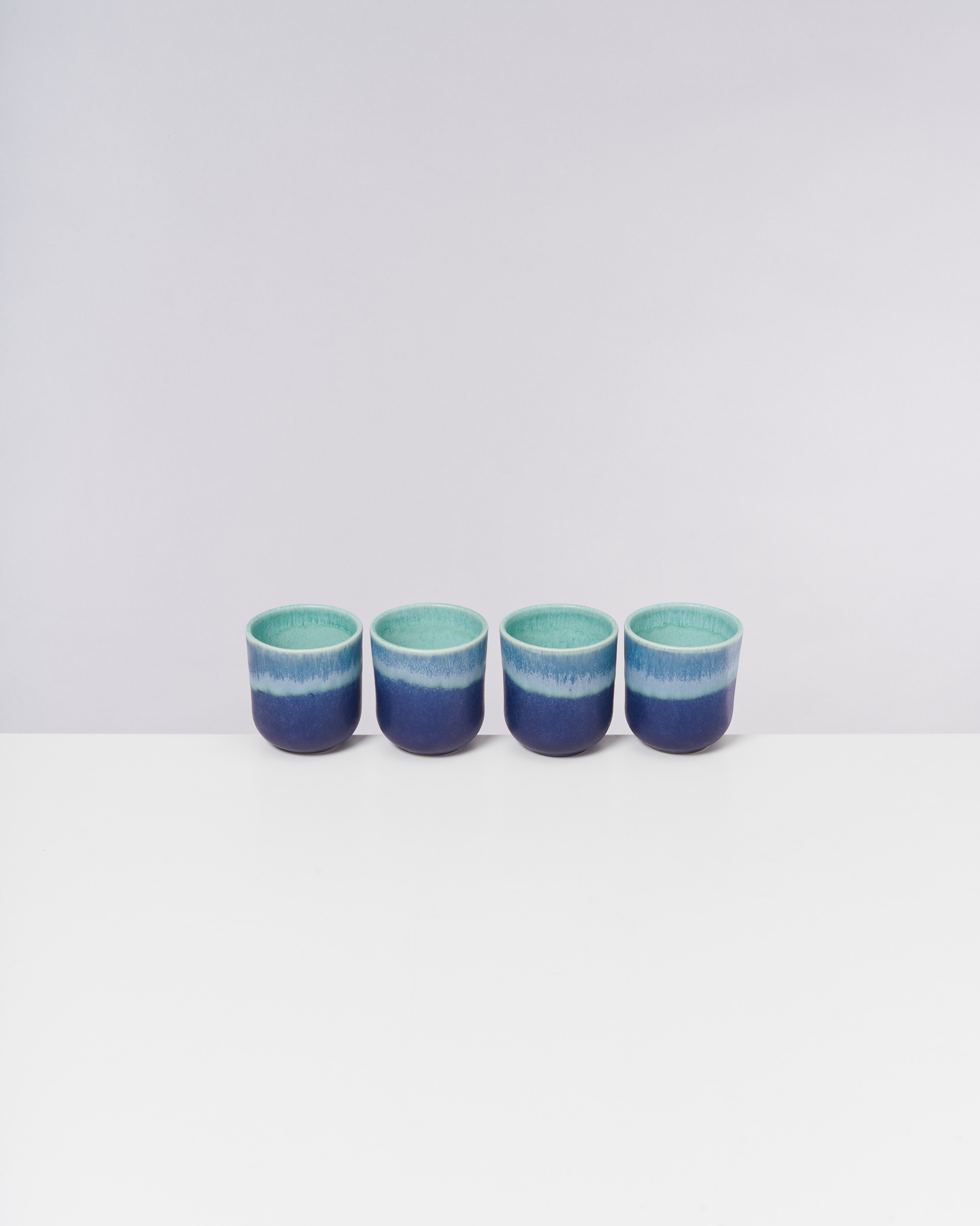 COPA ALTO - SMALL CUP TURQUOISE DARK BLUE SET OF 4