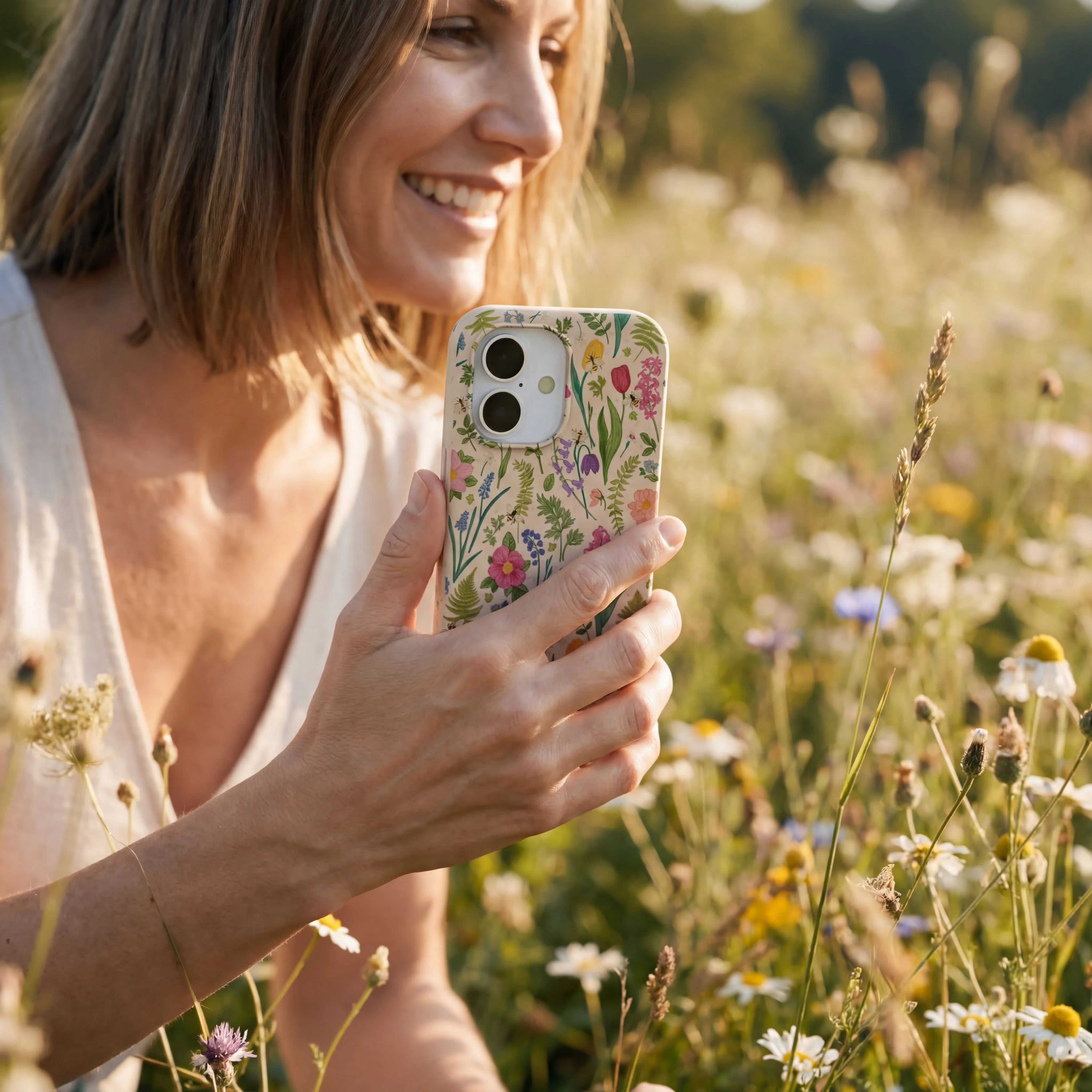 Seashell Bee Meadow iPhone 16 Case