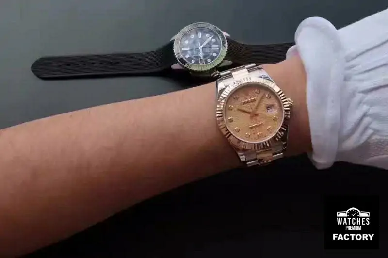 Rolex Datejust II 126333 41MM Diamond-studded Rose Gold Texture Dial