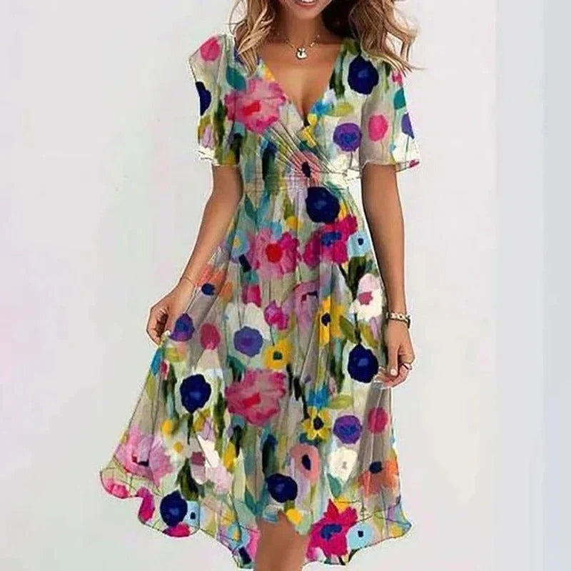 Robe féminine élégante et éclatante