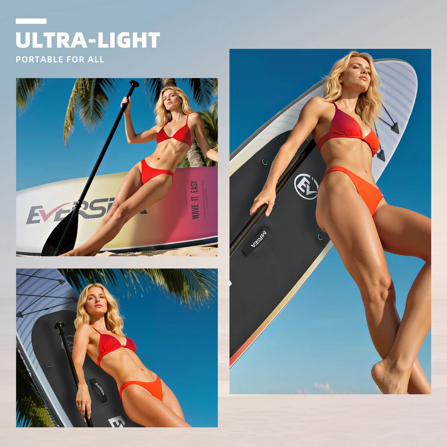 10' Inflatable Stand up Paddle Board,with Premium SUP Paddle Board Accessories,Non-Slip Comfort Deck for Youth Adults(Red) - Image 8