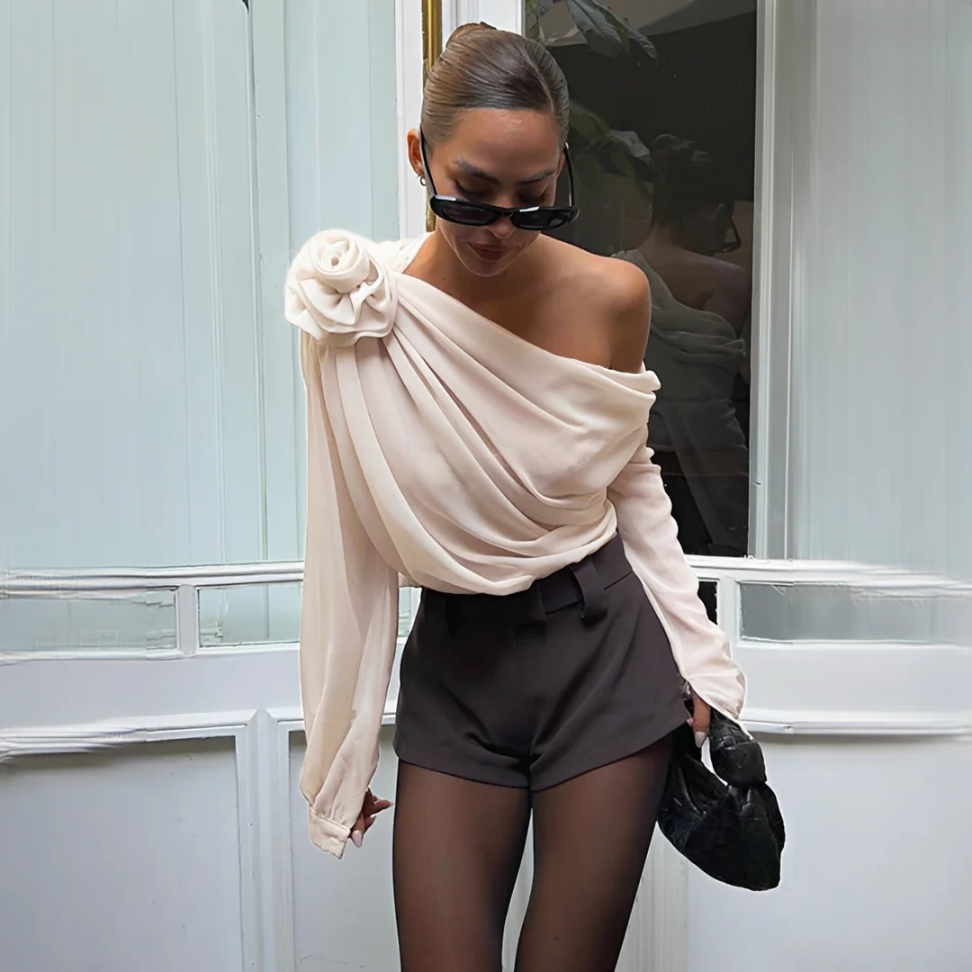 Ellise - Blouse stylée à coupe asymétrique