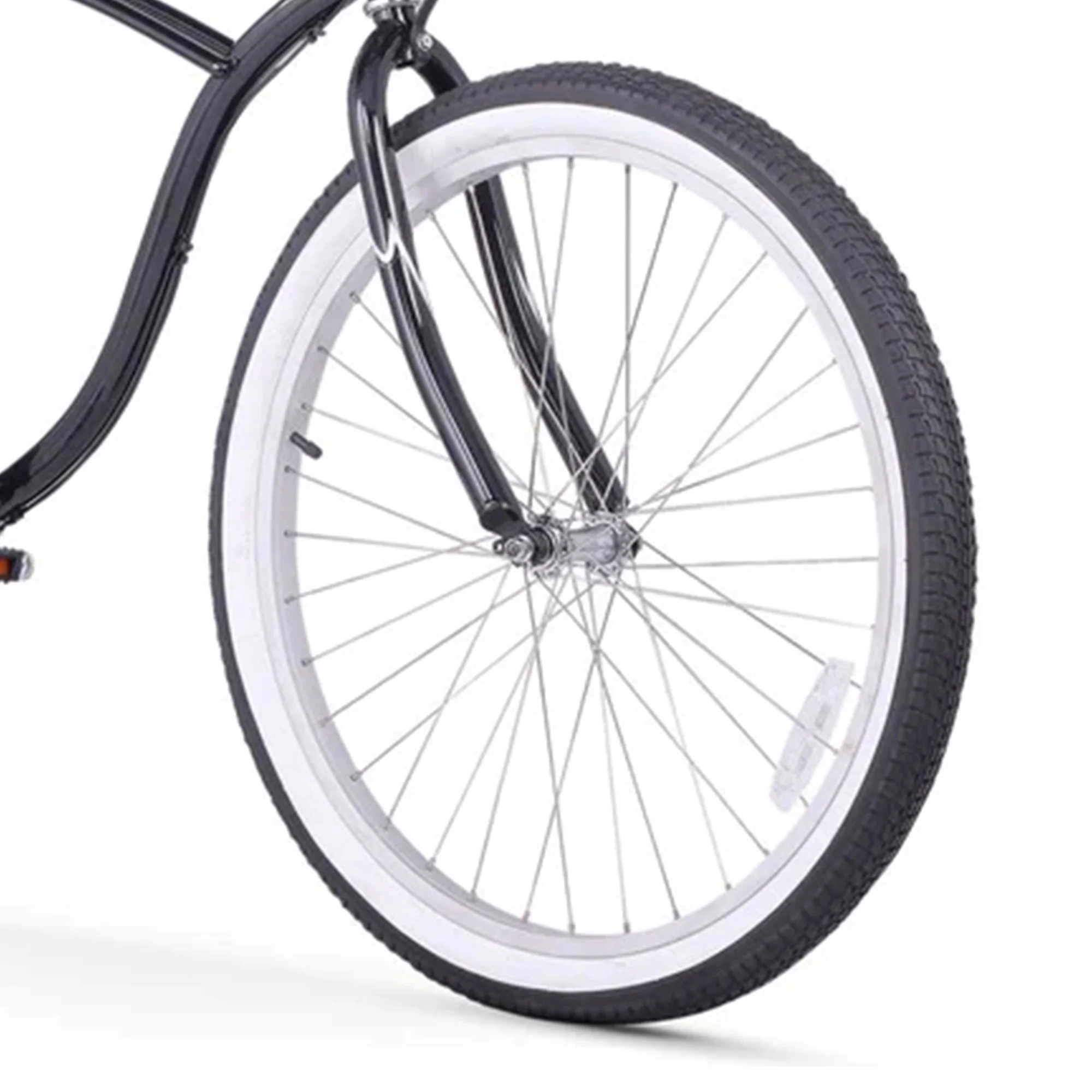 Urban Man 3-Speed Men's 26 Inch Beach Cruiser Riding Bike, Black(Black) - Image 2