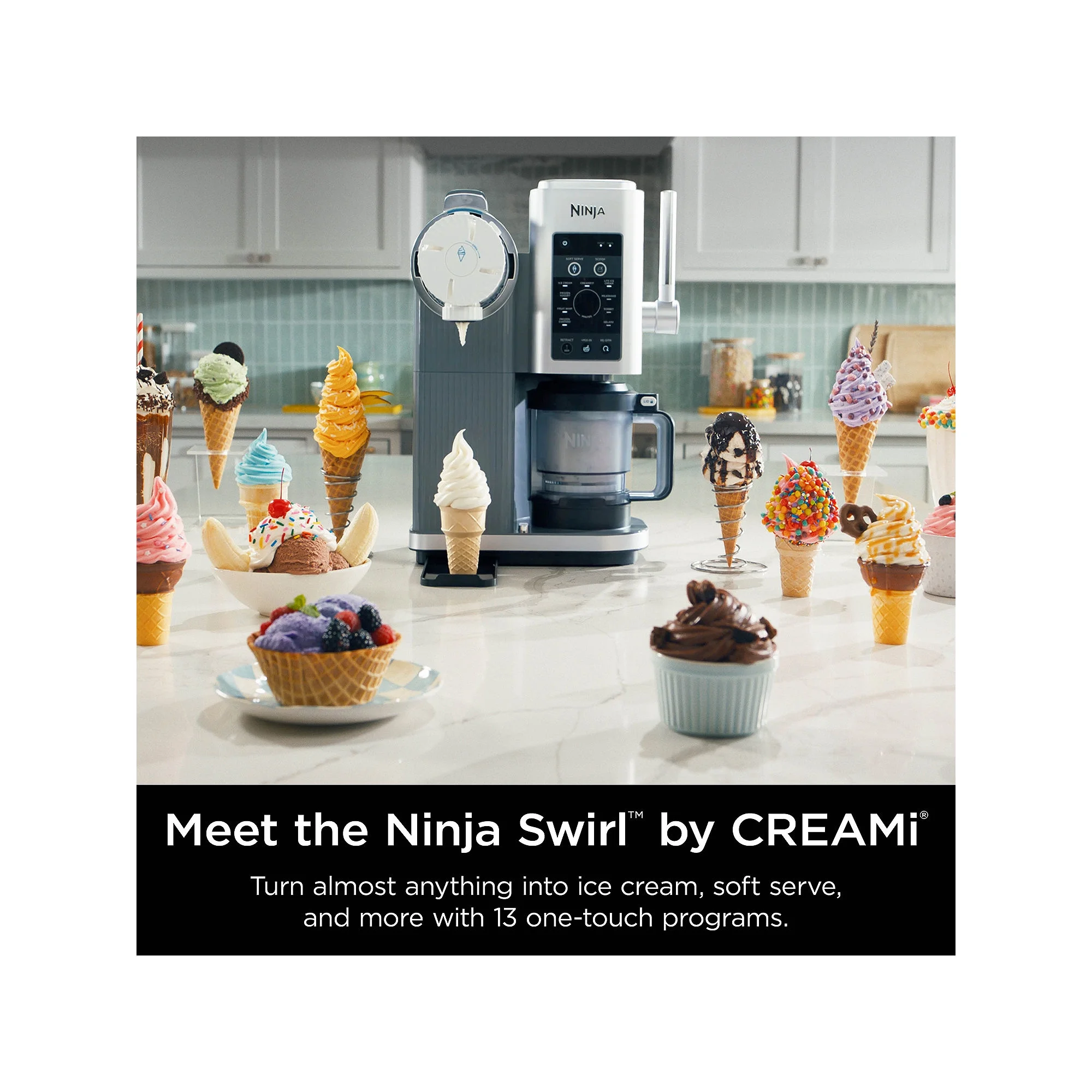 Open Box Swirl-Creami Soft-Serve Maker SILVER ONE SIZE - Image 3