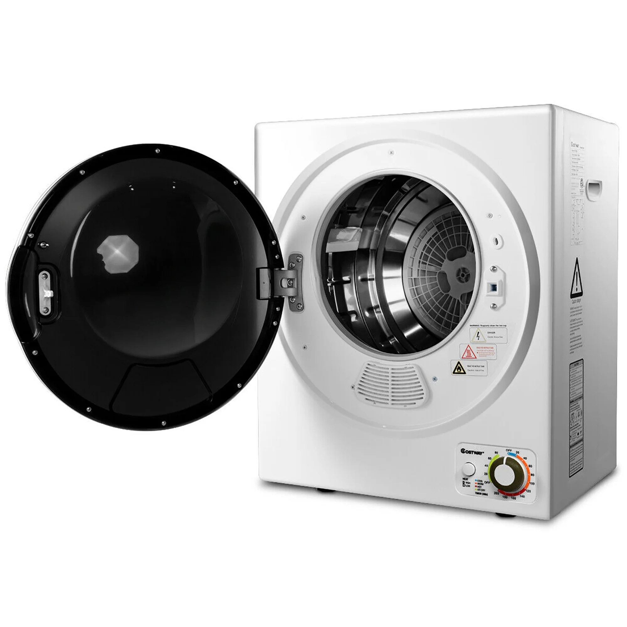 Electric Tumble Compact Cloth Dryer Stainless Steel Wall Mounted 1.5 cu.ft.(White) - Image 9