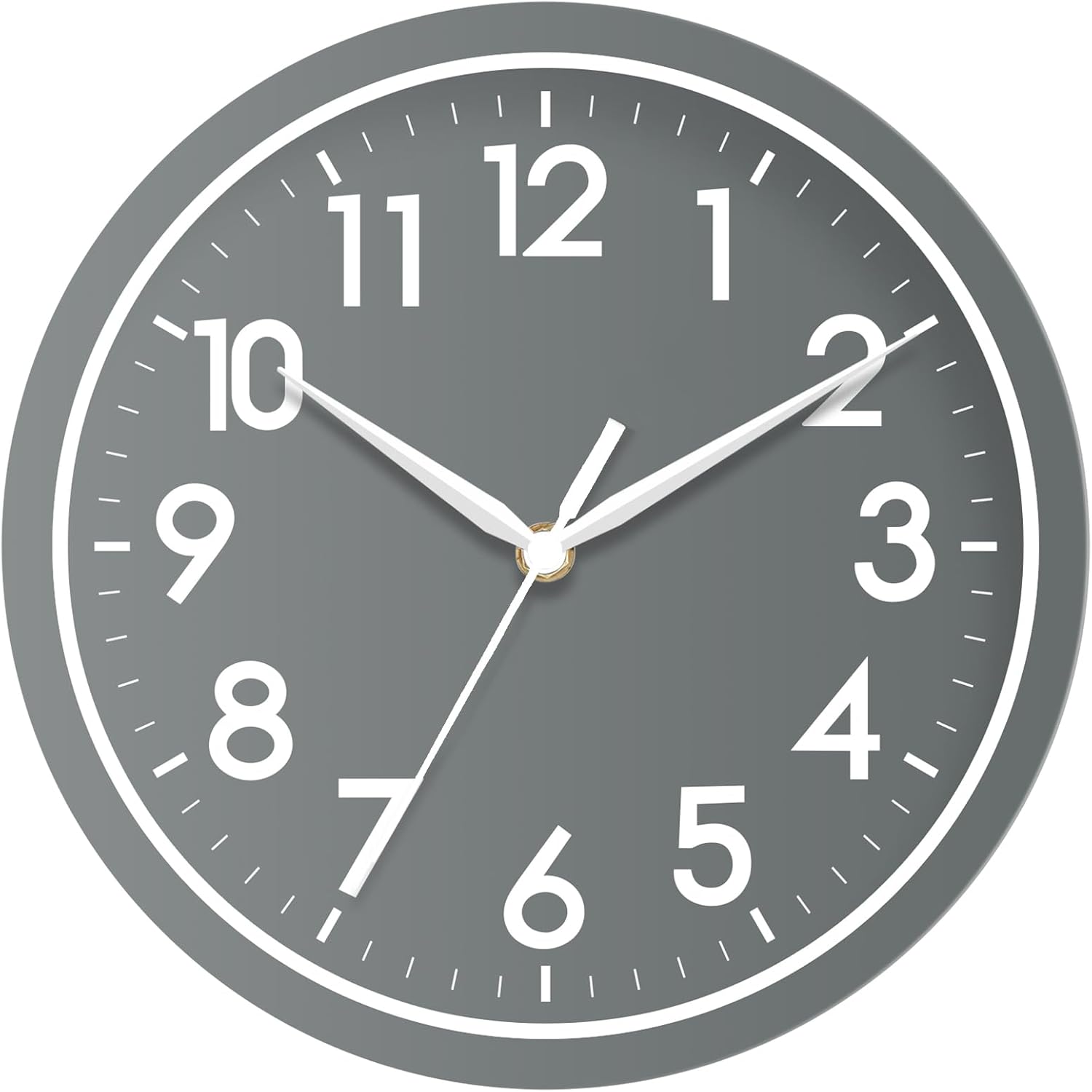 AKCISOT 10 Inch Wall Clock, Silent Battery Operated Analog Clock, Black |   Classroom |   Kitchen |   Office |   Easy to Read Numbers |   Garage
