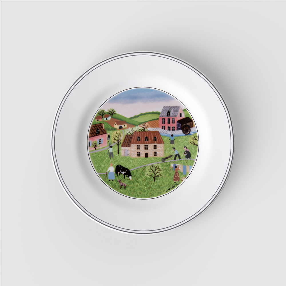 Design Naif Appetizer/ Bread Plate - Multi-colored, 6.7'', Premium Porcelain