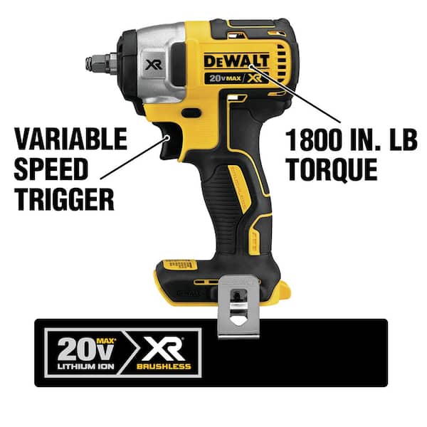 20V MAX XR Cordless Automotive 2 Tool Combo Kit with (1) 1/2 in , (1) 3/8 in Impact Wrench and (1) 5 0Ah Battery Image 3
