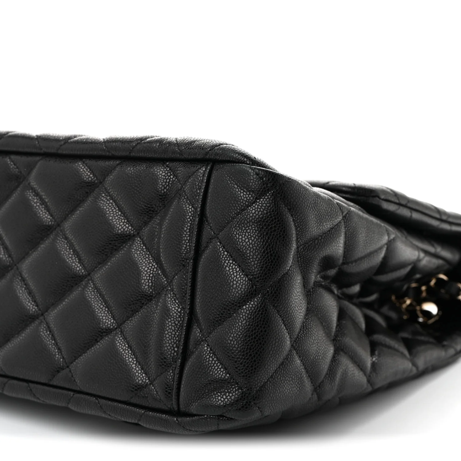 Caviar Quilted XXL Travel Flap Bag Black