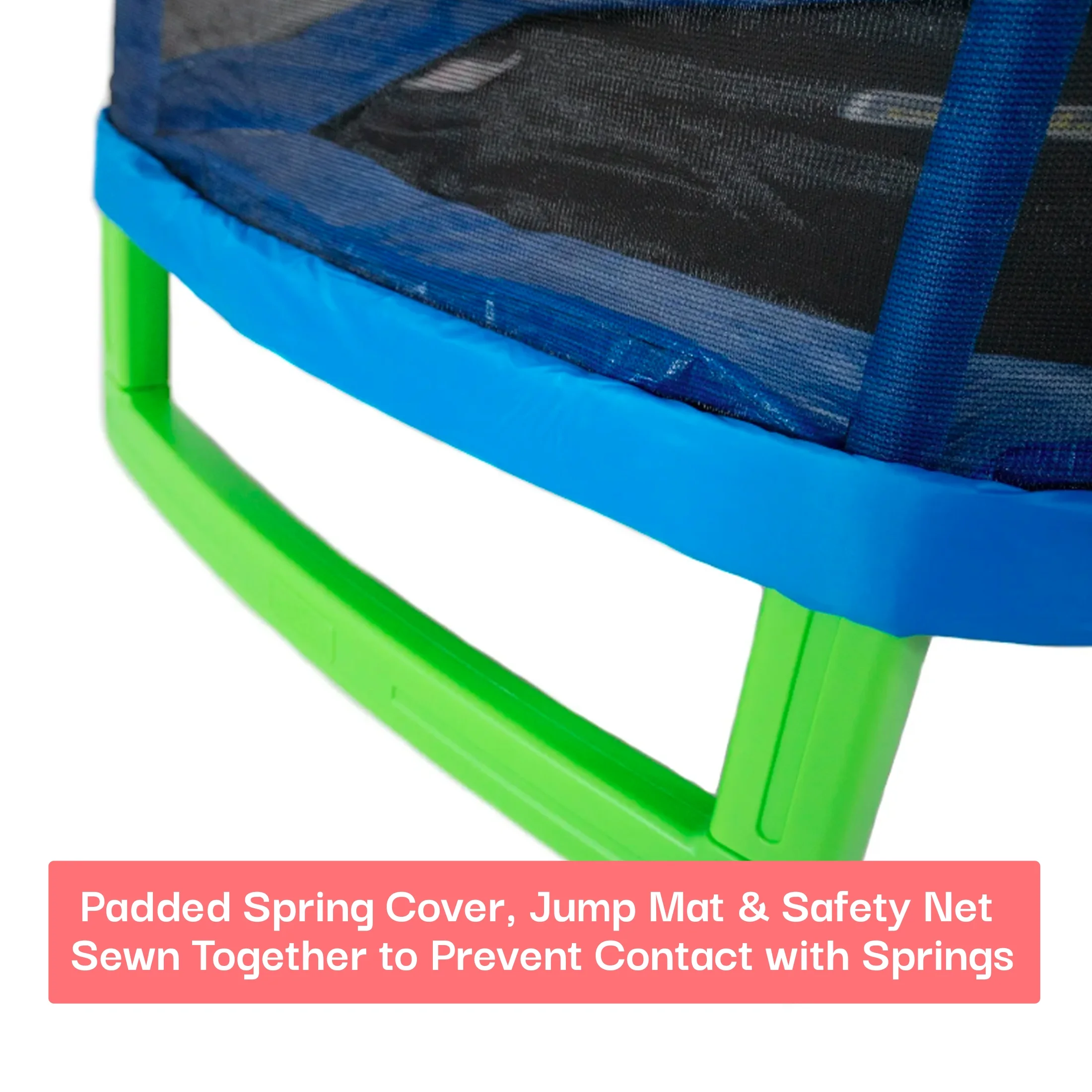 7' My 1st Trampoline for Kids 3 10 with Safety Enclosure Blue and Green Image 7