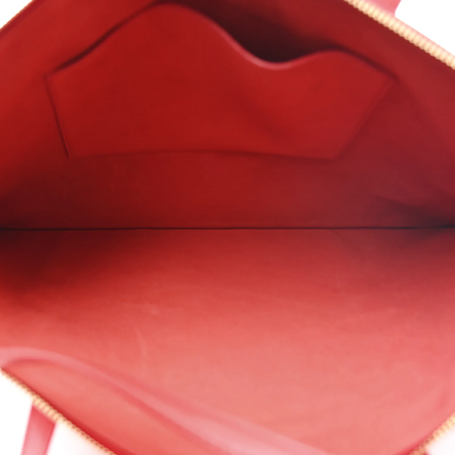 Glossy Calfskin Flat Luggage Shoulder Bag Ultra Red