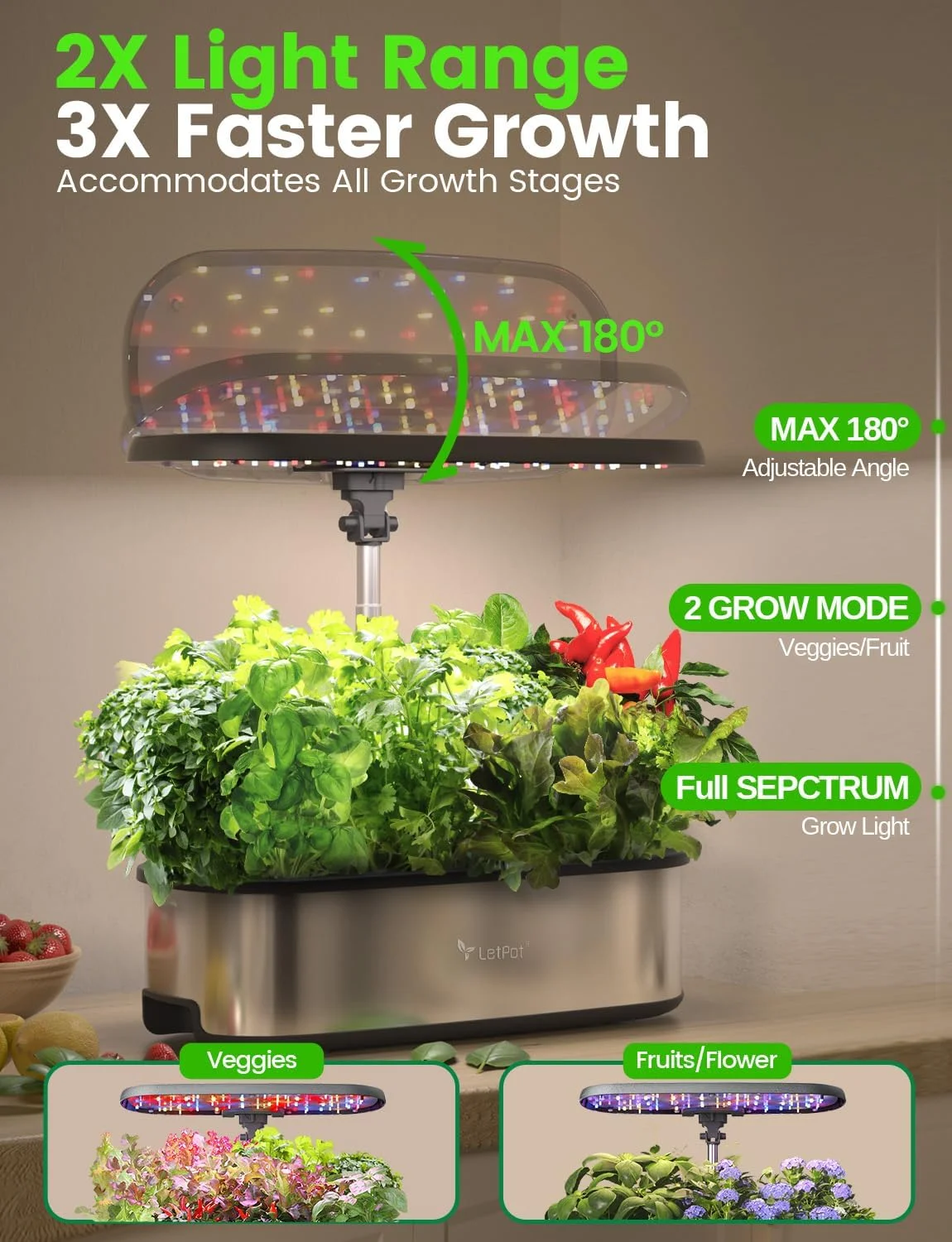 12-Pod Smart Hydroponics System SE Indoor Growing System, APP-Controlled Herb Garden Kit, 5.8lb - Image 5