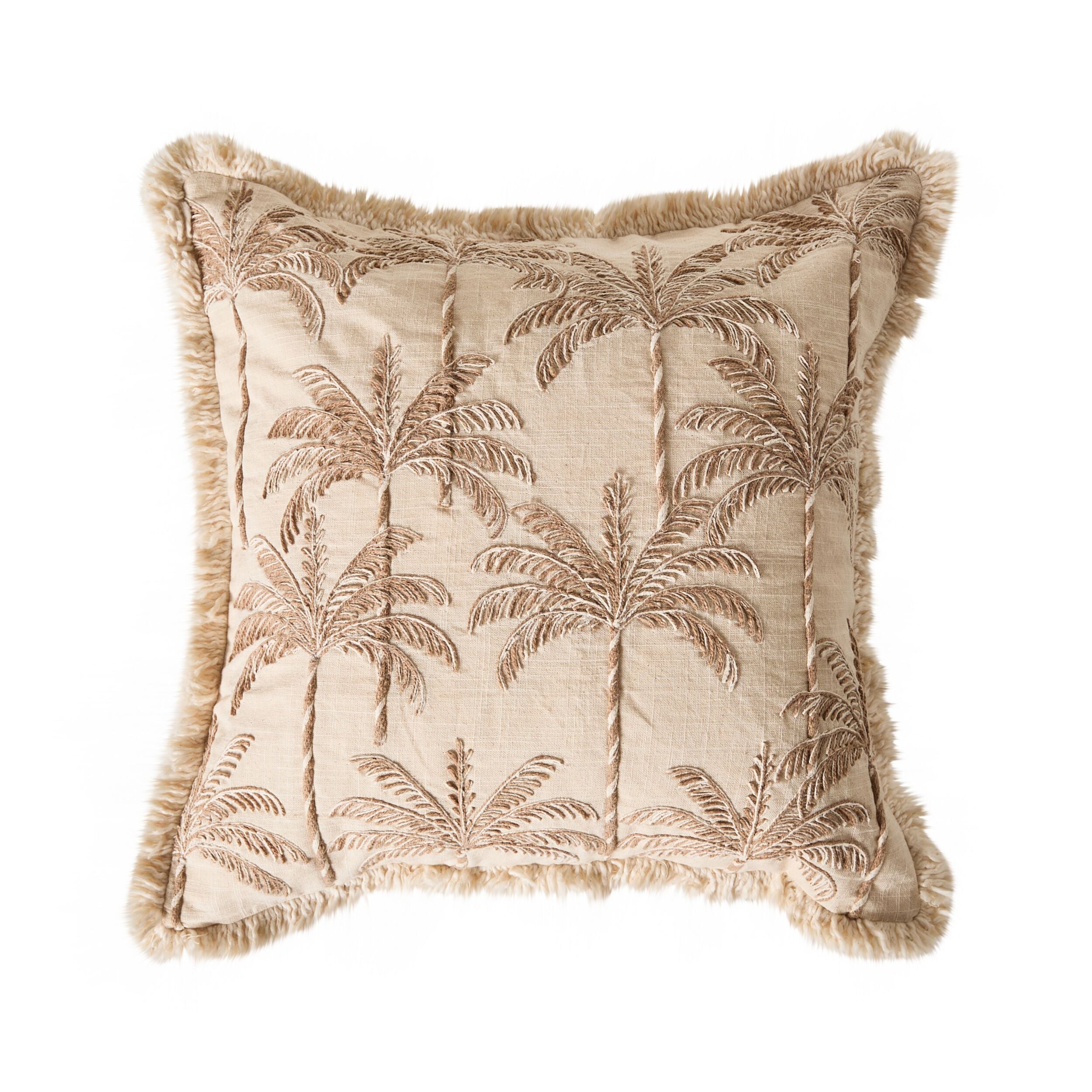 Stitch Palm Breeze Embroidered Cushion