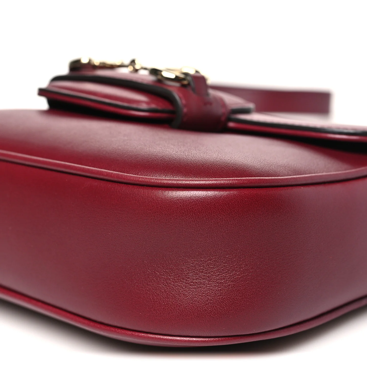 Soft Calfskin Horsebit 1955 Small Shoulder Bag Rosso Ancora