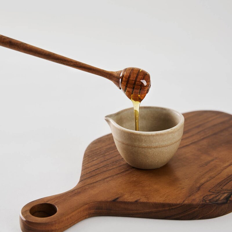 Teak honningskje 19 cm tre