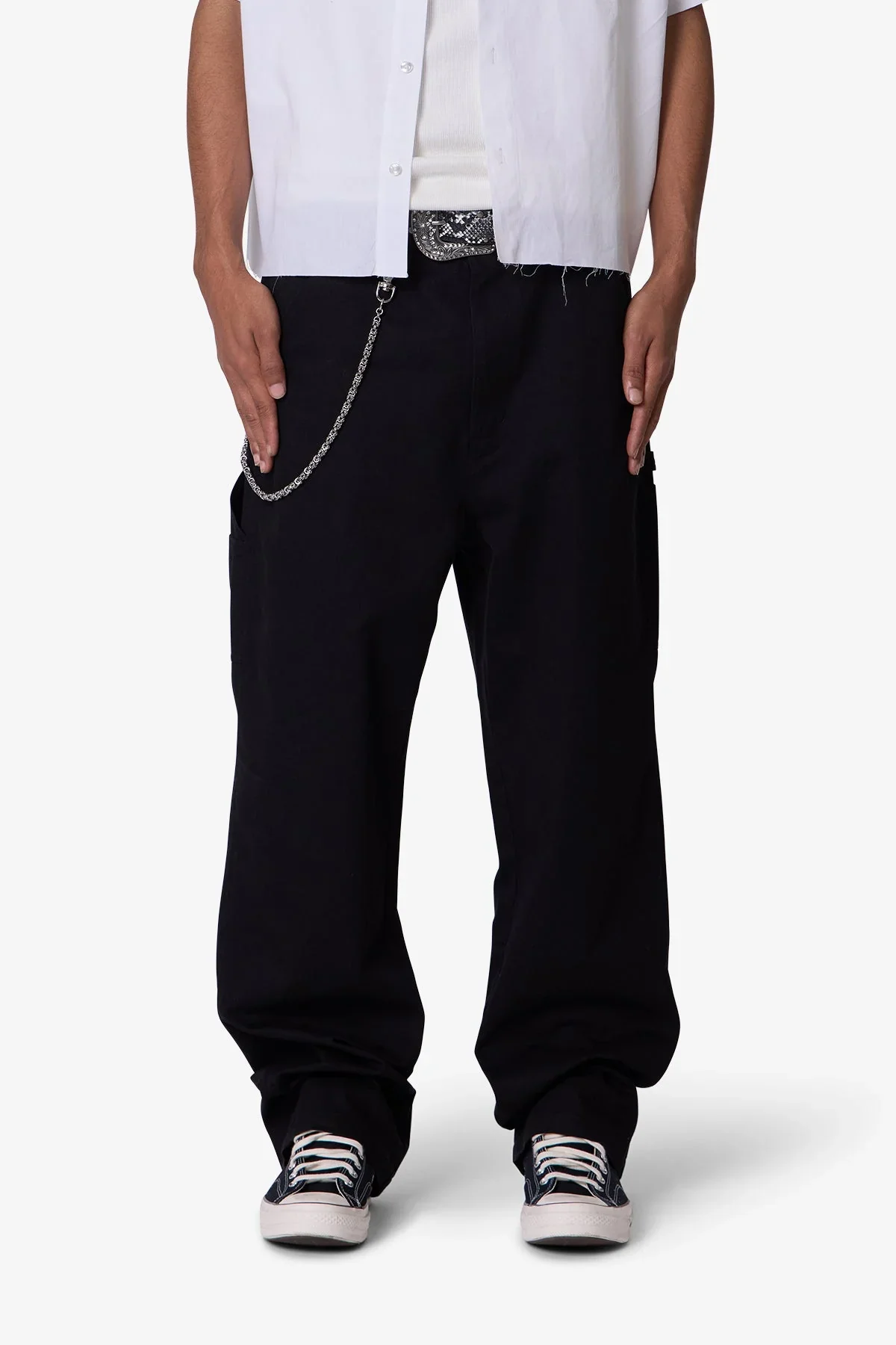 Ultra Baggy Chino Pants - Black