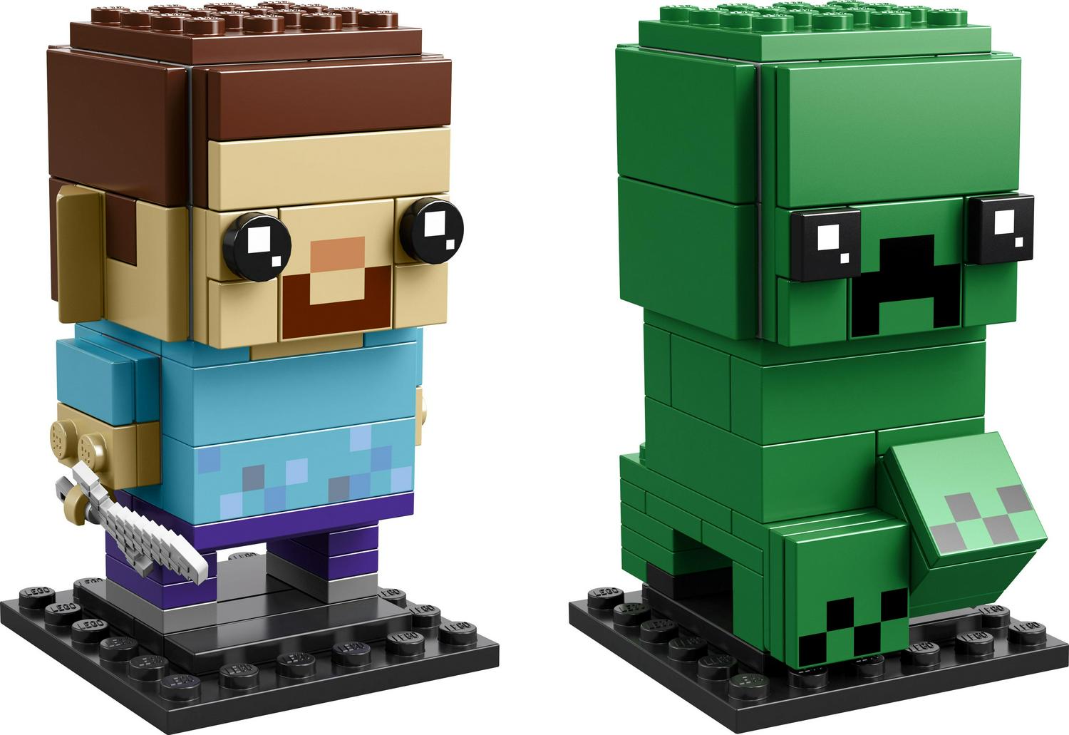New BrickHeadz Minecraft Steve Creeper 41612 10+ Building Toy - Image 4