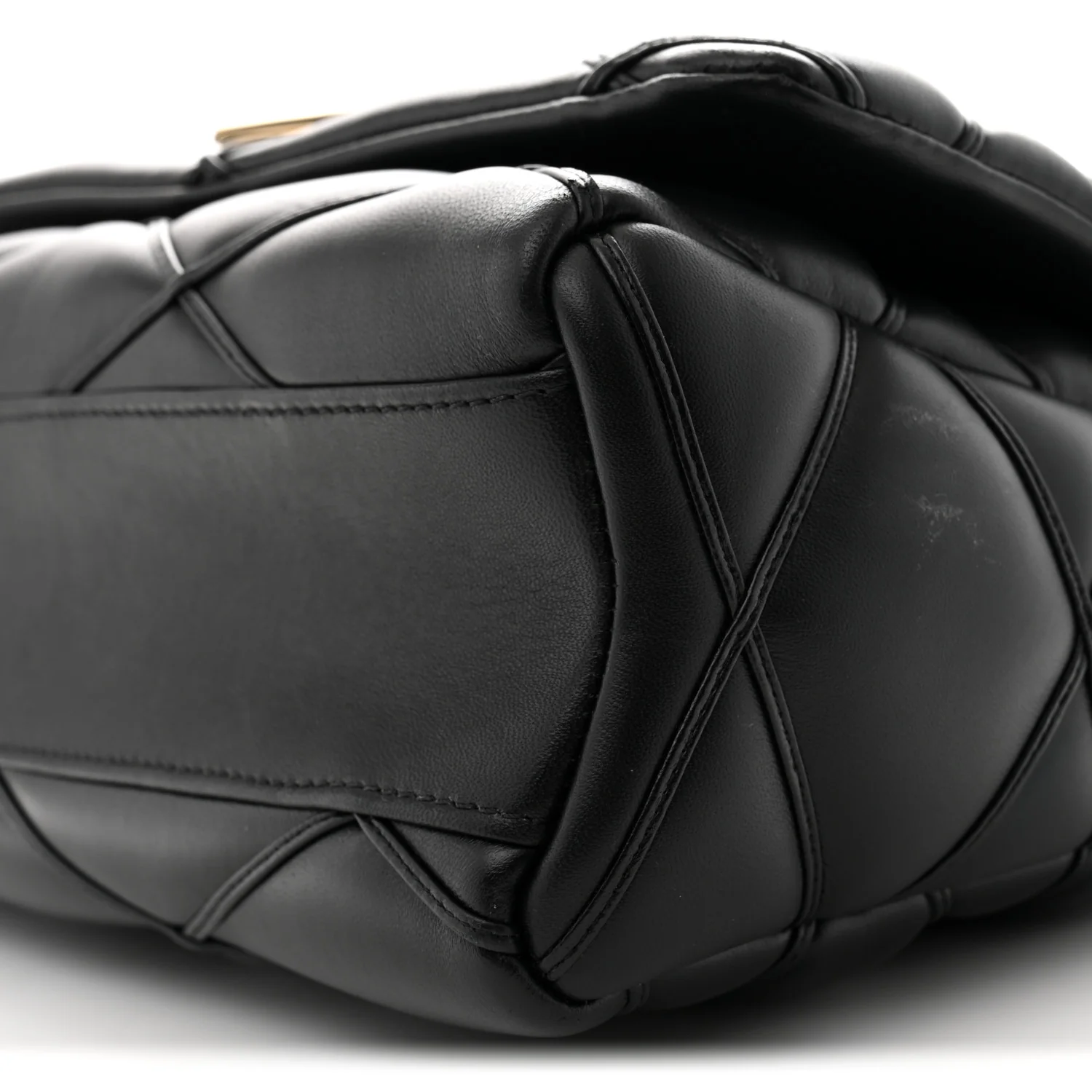 Lambskin Malletage Top Handle GO-14 GM Black