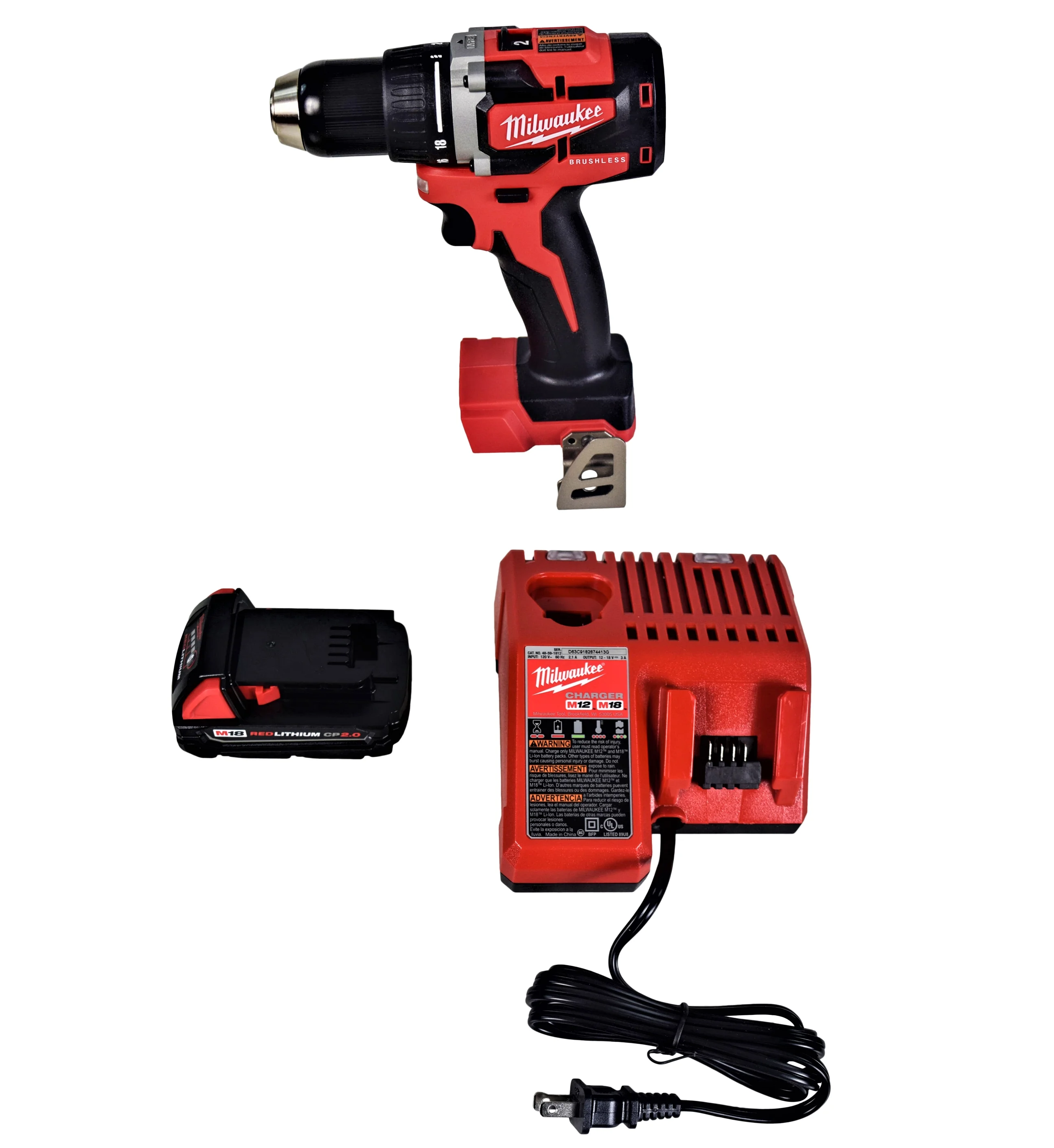 M18 18V Li-Ion Compact Brushless Cordless 1/2 in. Drill/Driver Kit - Image 3