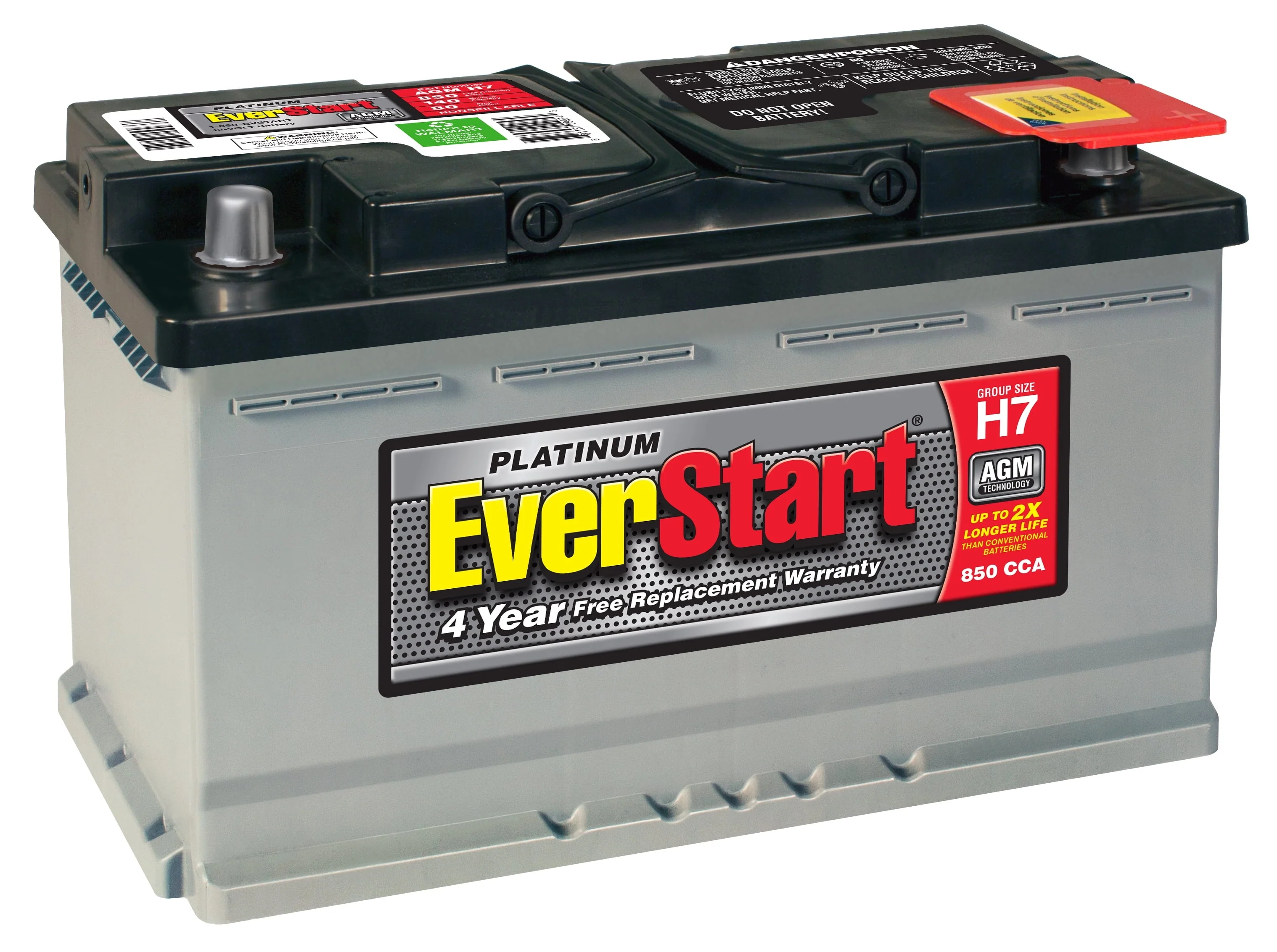 Platinum BOXED AGM Automotive Battery, Group Size H7 12 Volt, 850 CCA