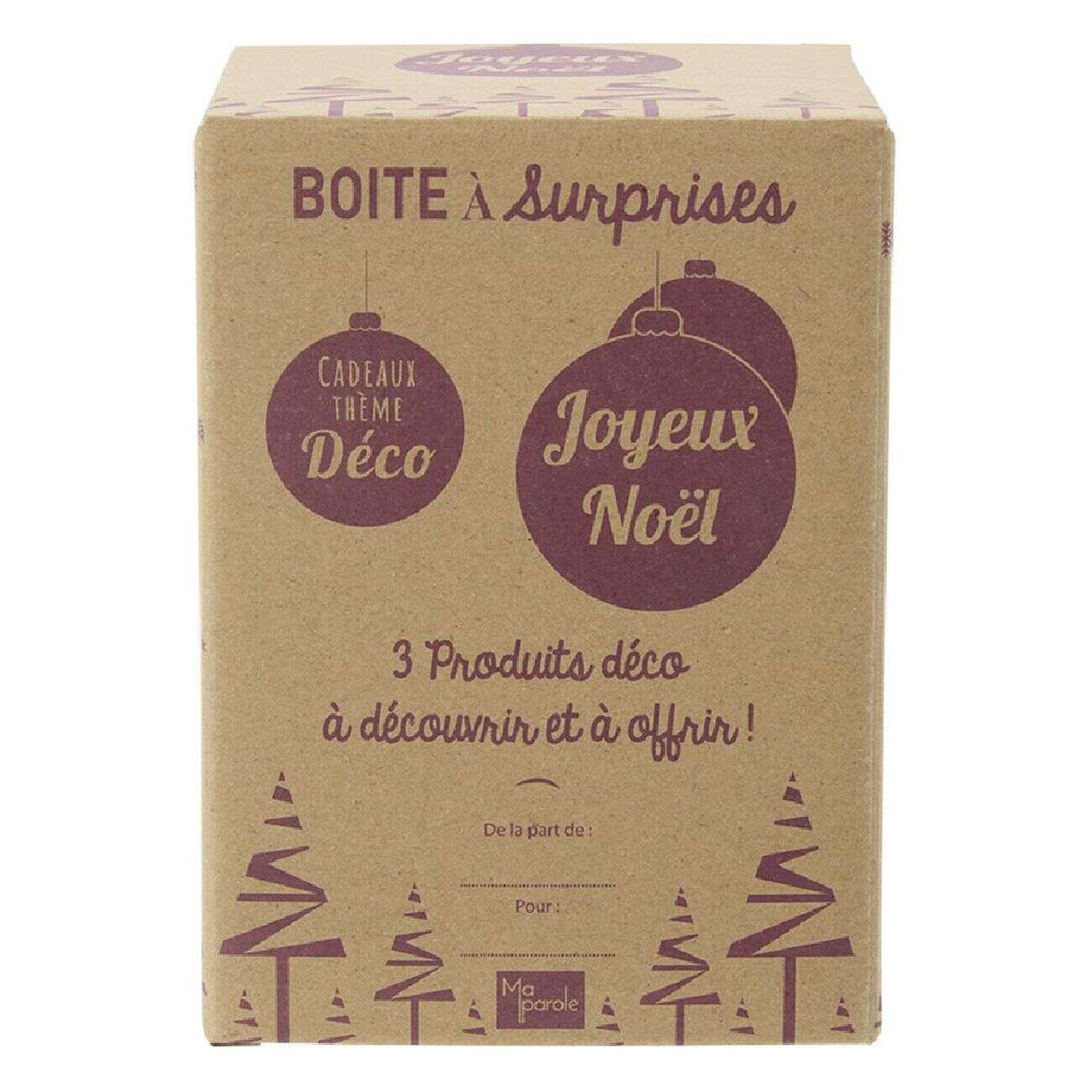 Boîte cadeau surprise déco  bougie roses éternelles