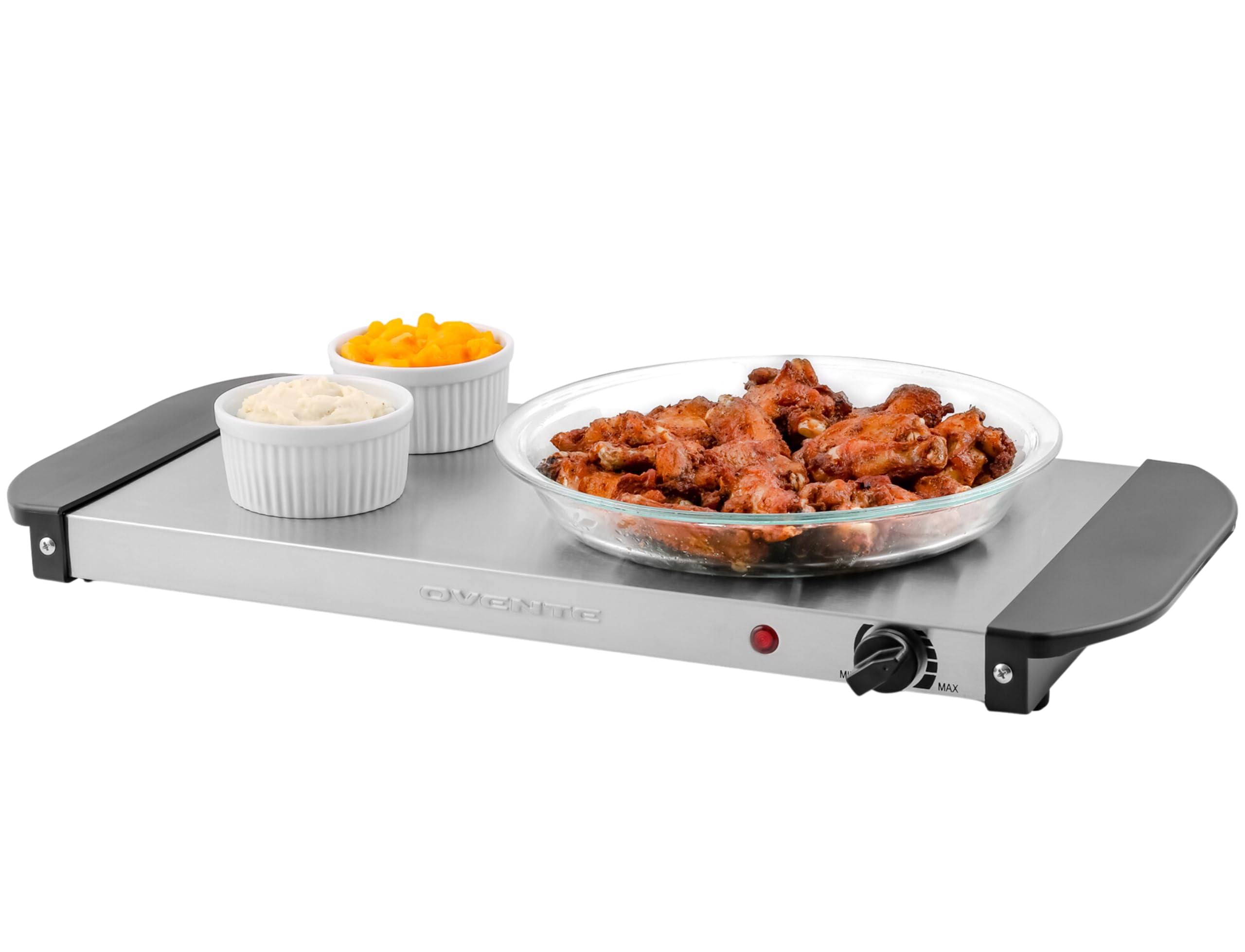 Ovente Electric Food Buffet Warmer Stainless Steel Warming Tray, with