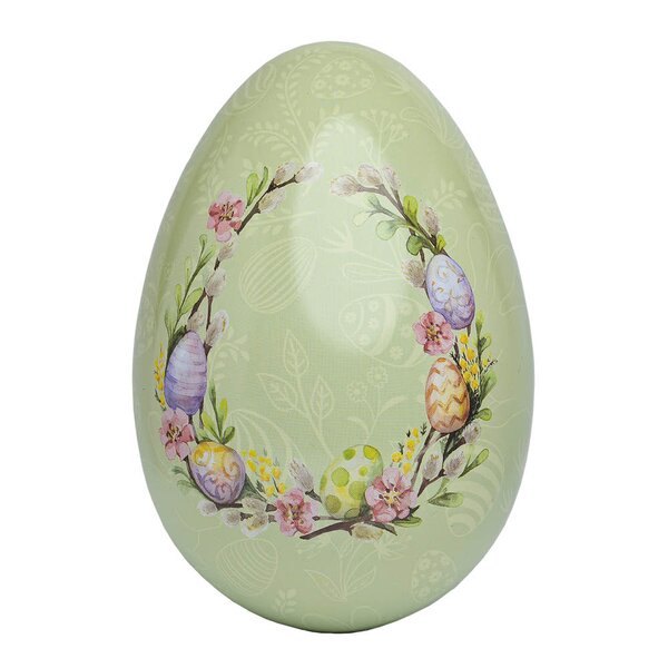 Påskeegg metall 15 cm Vintage eggekrans grønn