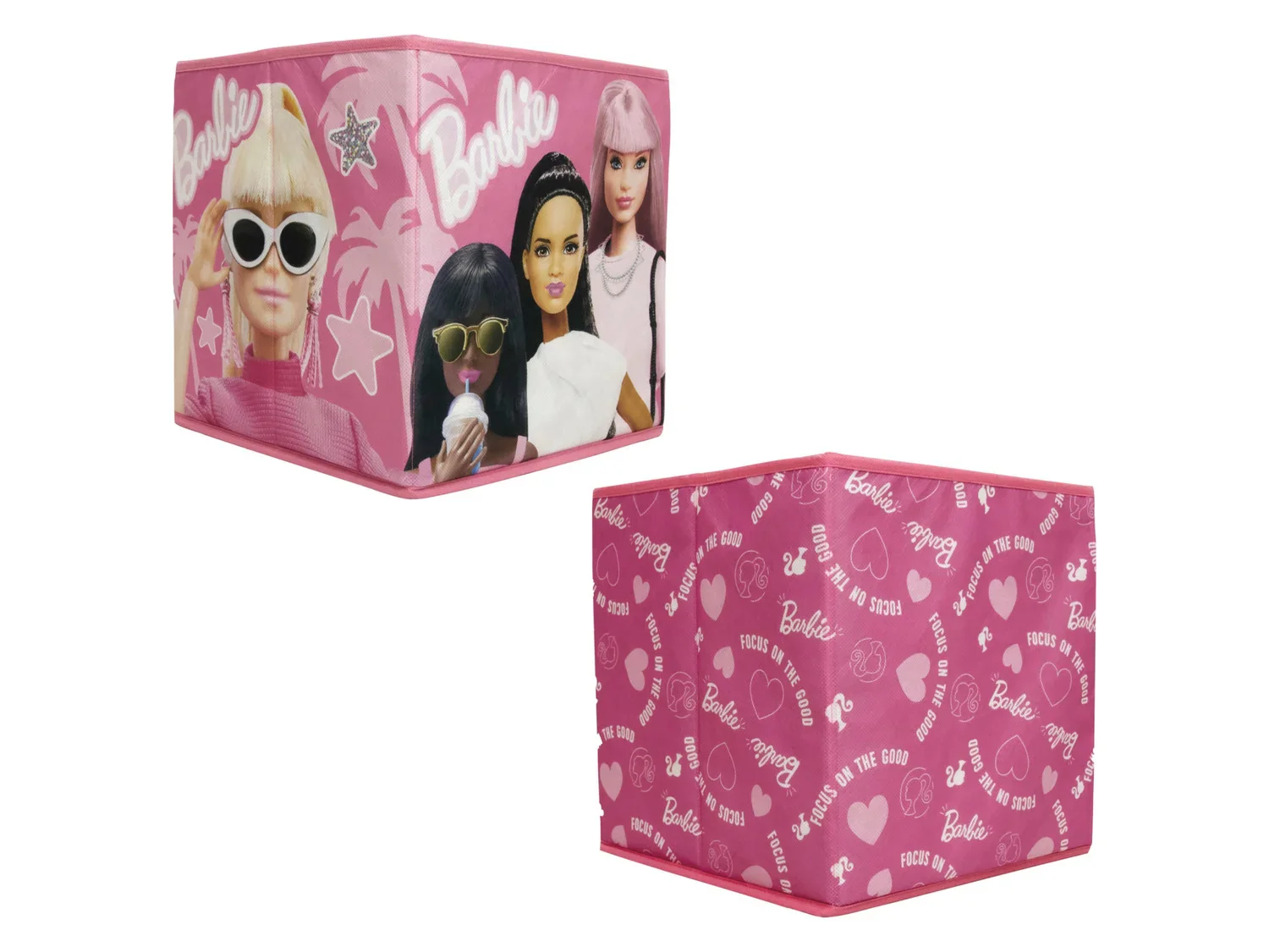 Barbie Lot de 2 botes de rangement, 30 x 30 x 30 cm