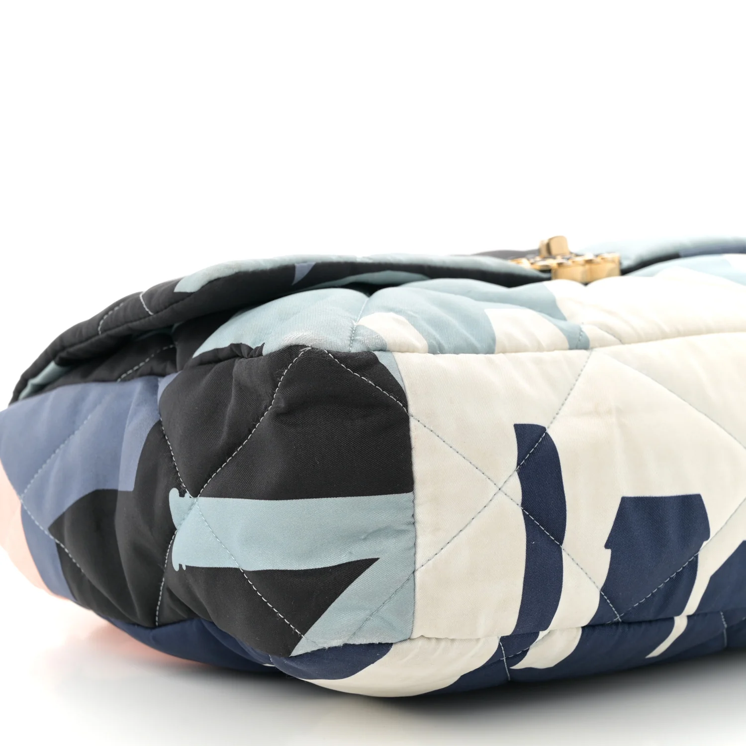 Silk Maxi Scarf Chanel 19 Flap Black Blue White