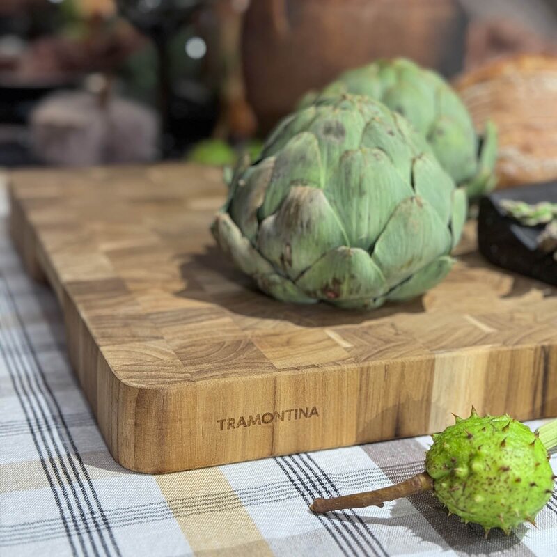 Butcher Block skjærefjøl 60x40x6 cm endeved teak