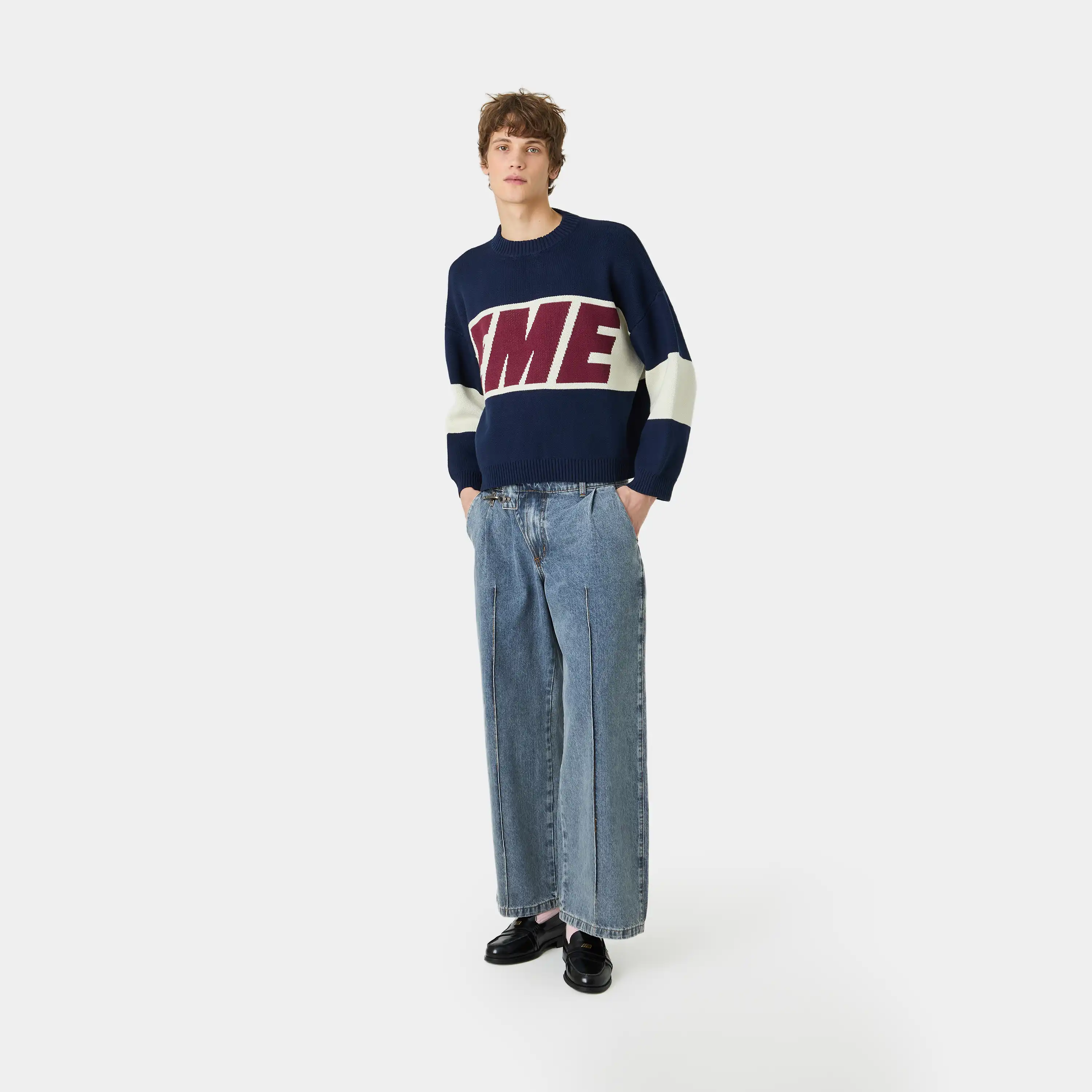 Thrill Navy Master Knit Sweater