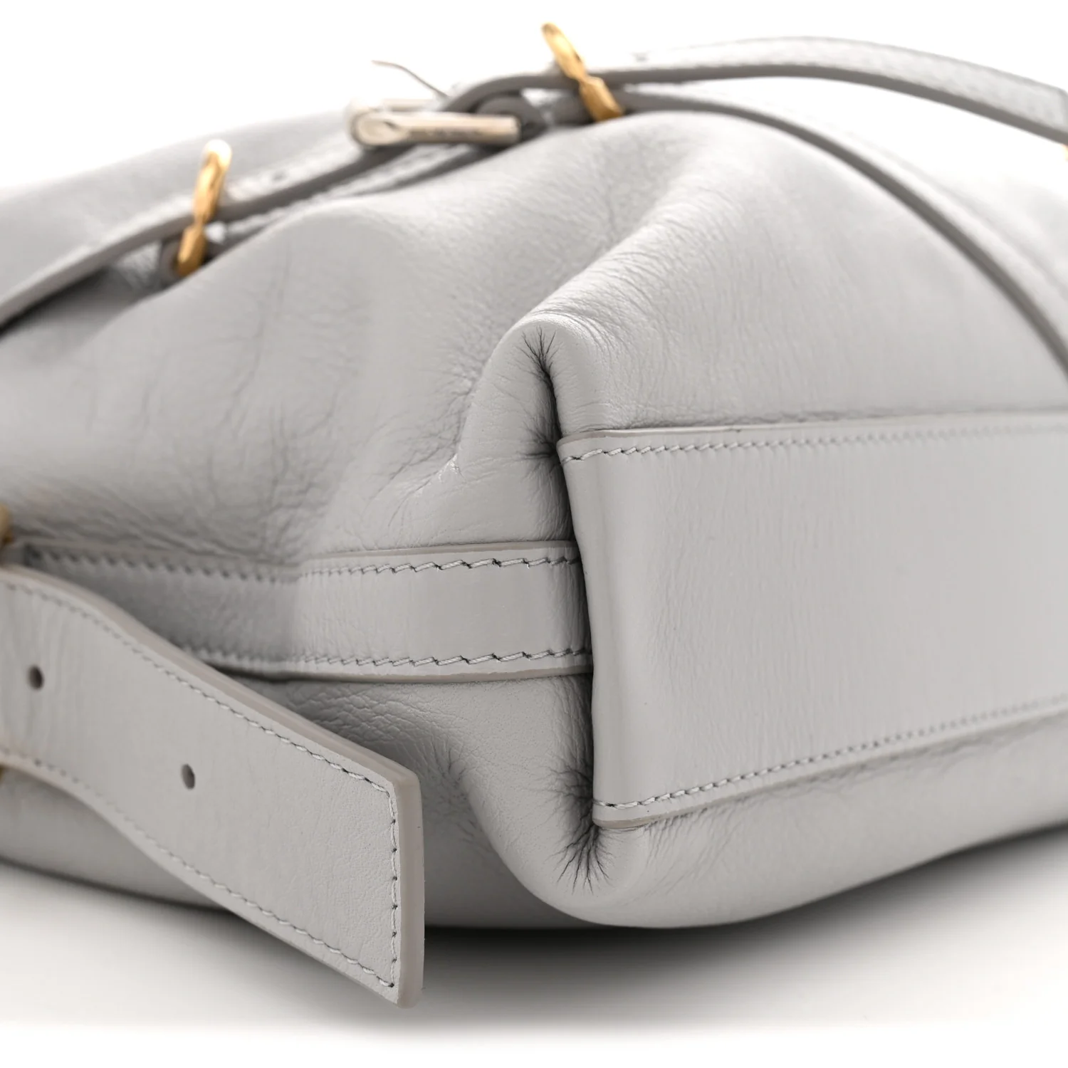 Calfskin Medium Voyou Bag Light Grey