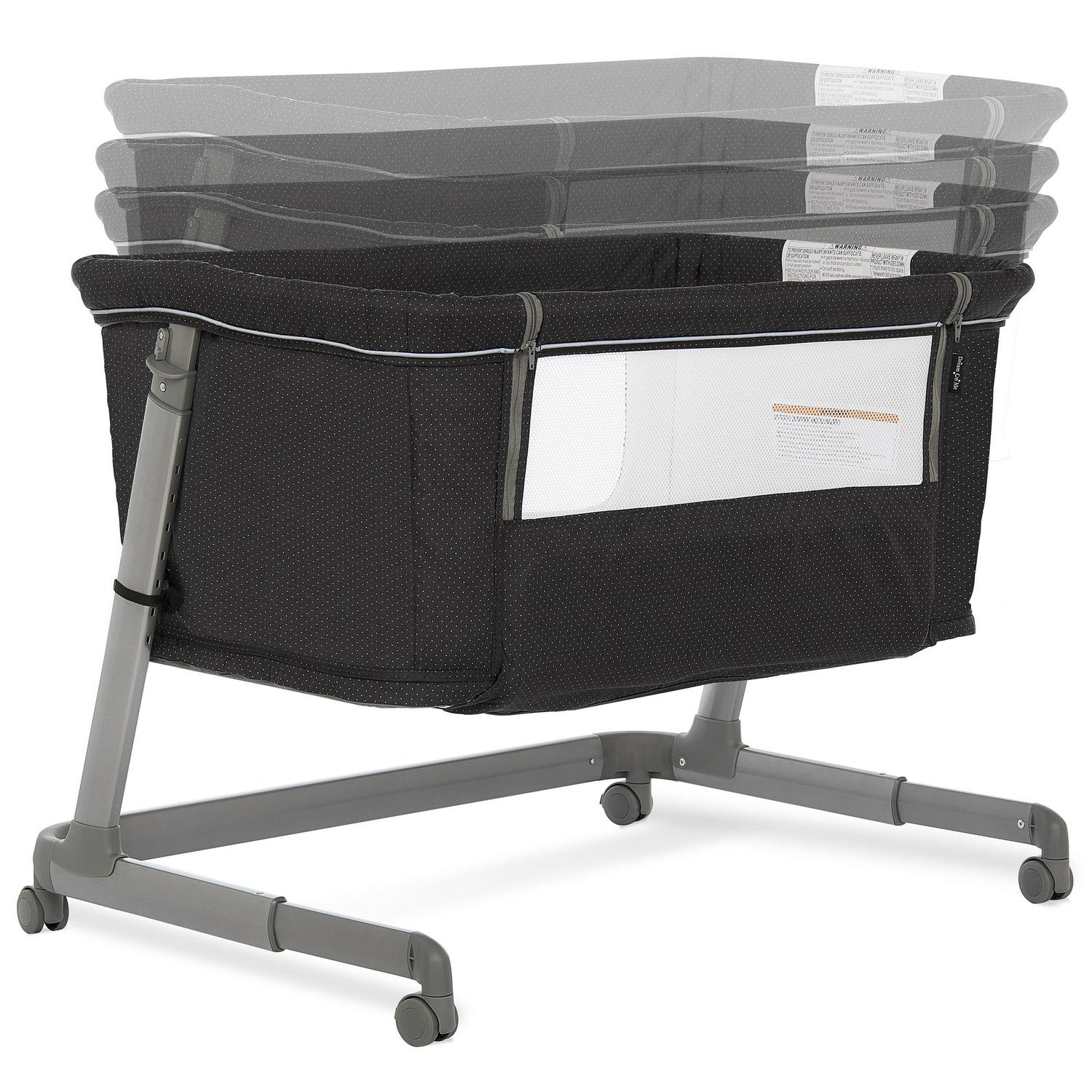 Waves 3-in-1 Baby Bassinet. Bedside Sleeper and Playard in Dark Grey. JPMA Certified - Image 6