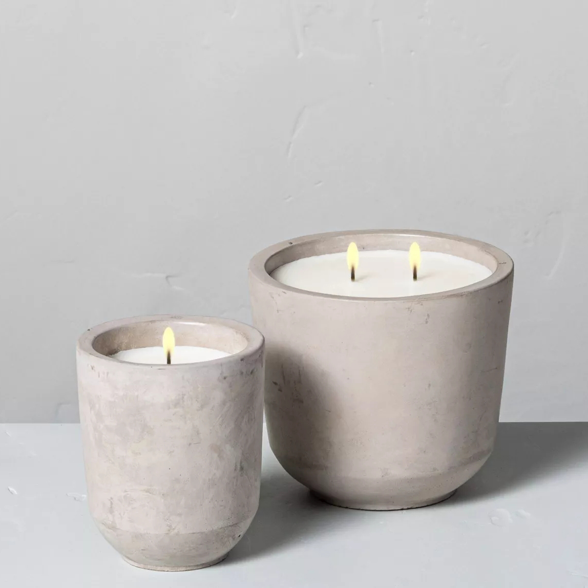 Wedding Decorative Fancy Candle Cup Bowl Jar Modern Matte Handmade Concrete Cement Candle Jars