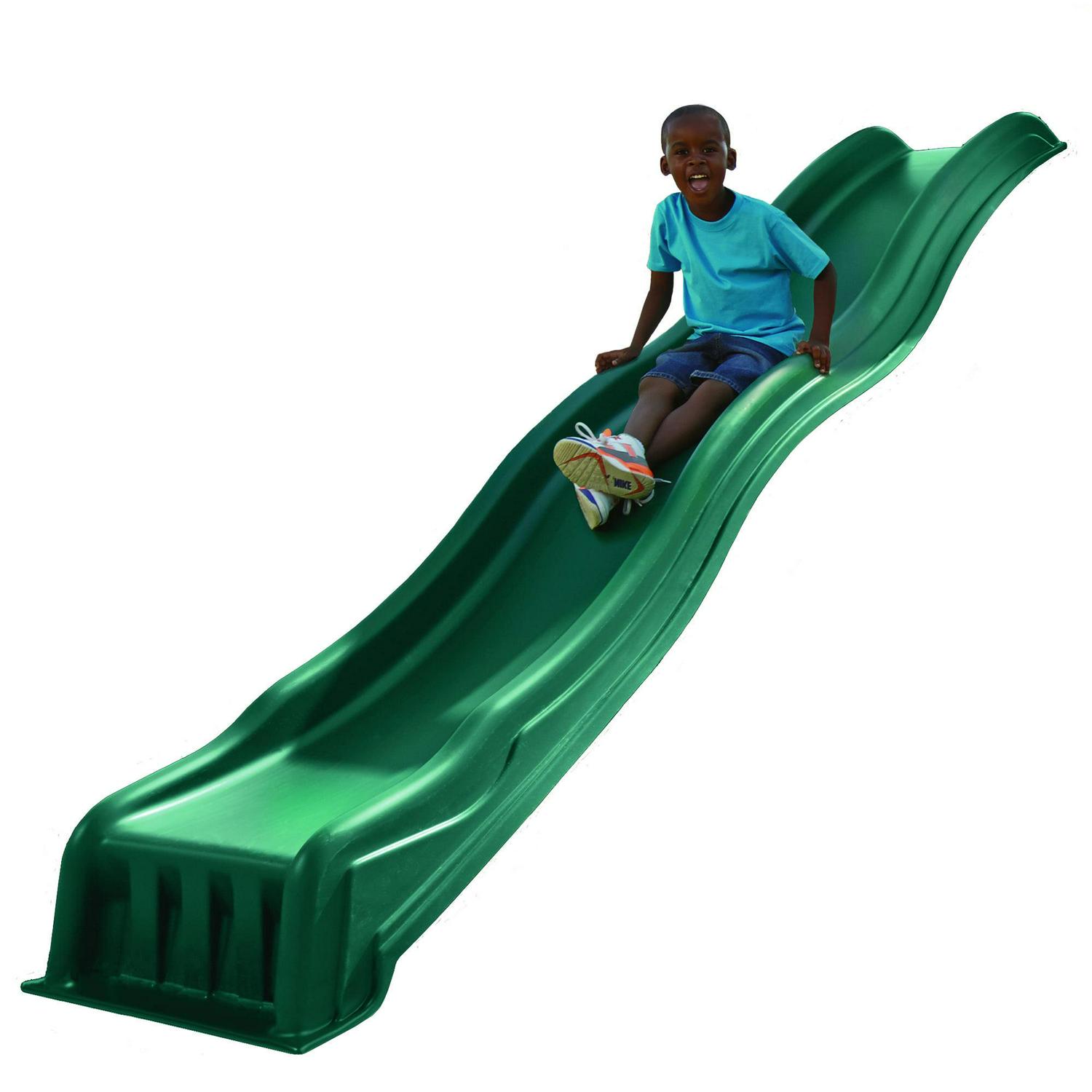 Swing - N - Slide 4 Foot Cool Wave Slide with Lifetime Warranty. Green
