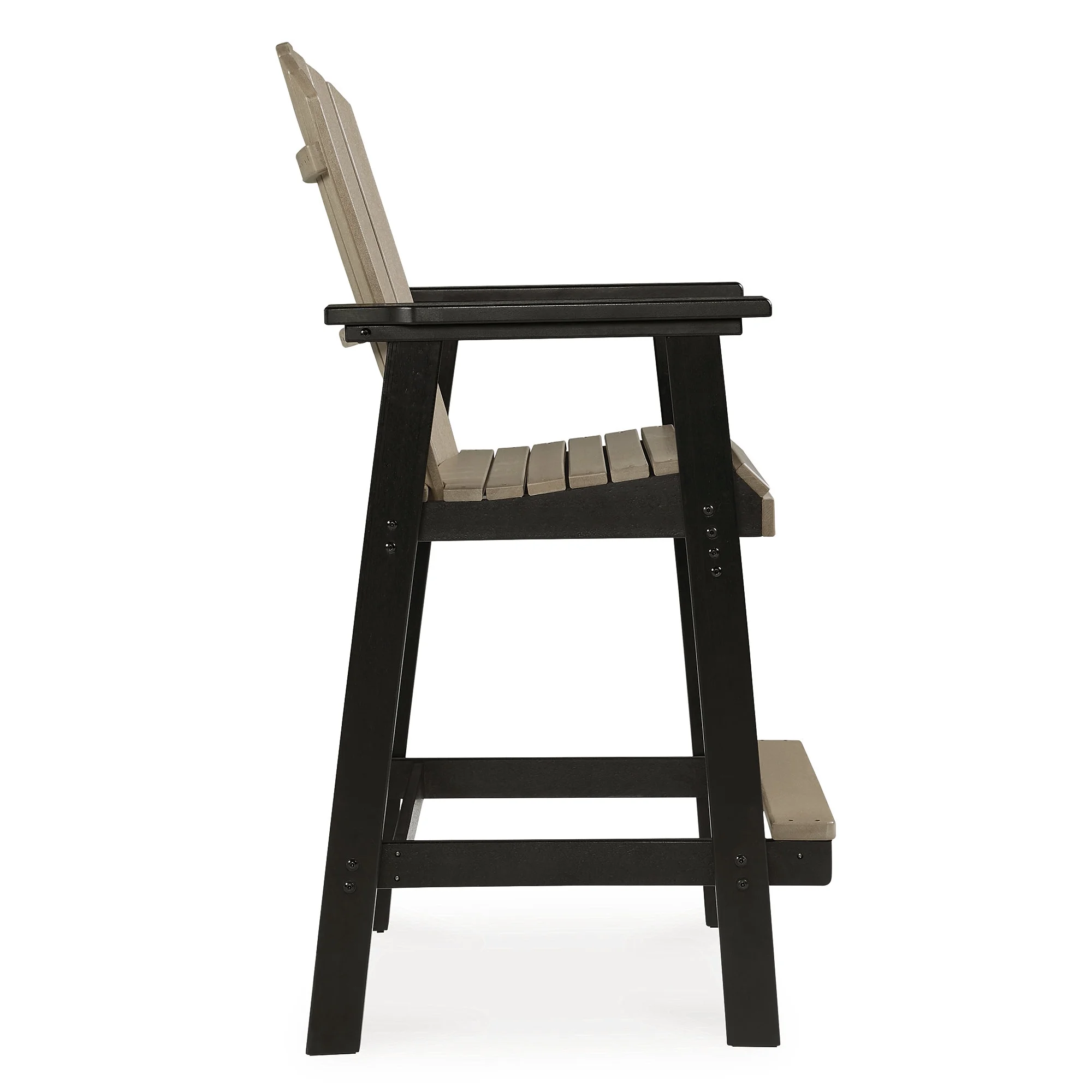 Contemporary Fairen Trail Barstool, Set of 2, Black/Driftwood(Barstool/Black/Driftwood) - Image 5