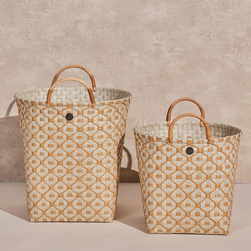 Ivy & Rose medium kurv m/håndtak 30x27 cm pale grey