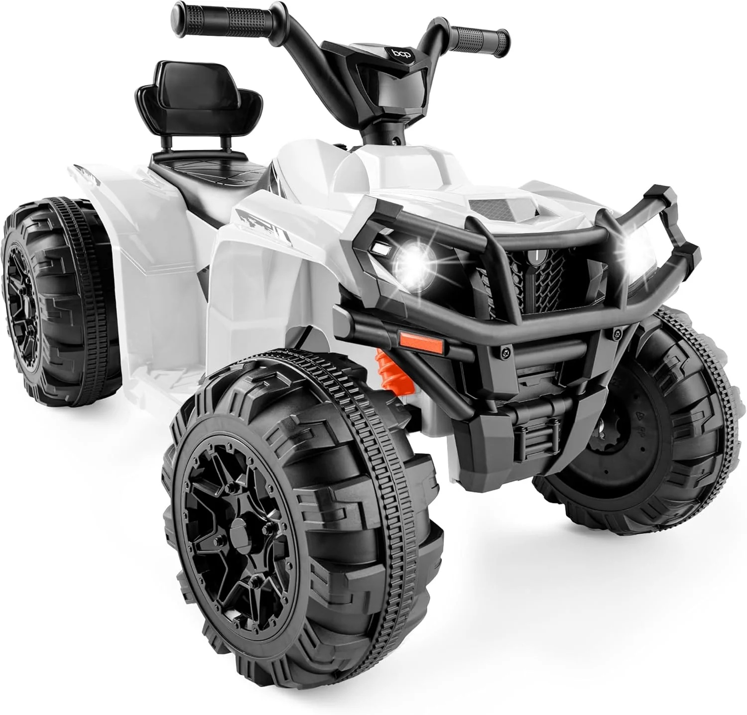 Quad électrique 12 V pour enfants Best Choice Products, véhicule tout-terrain à 4 roues avec audio Bluetooth, vitesse maximale de 3,9 km/h, pneus à crampons, phares LED et radio.