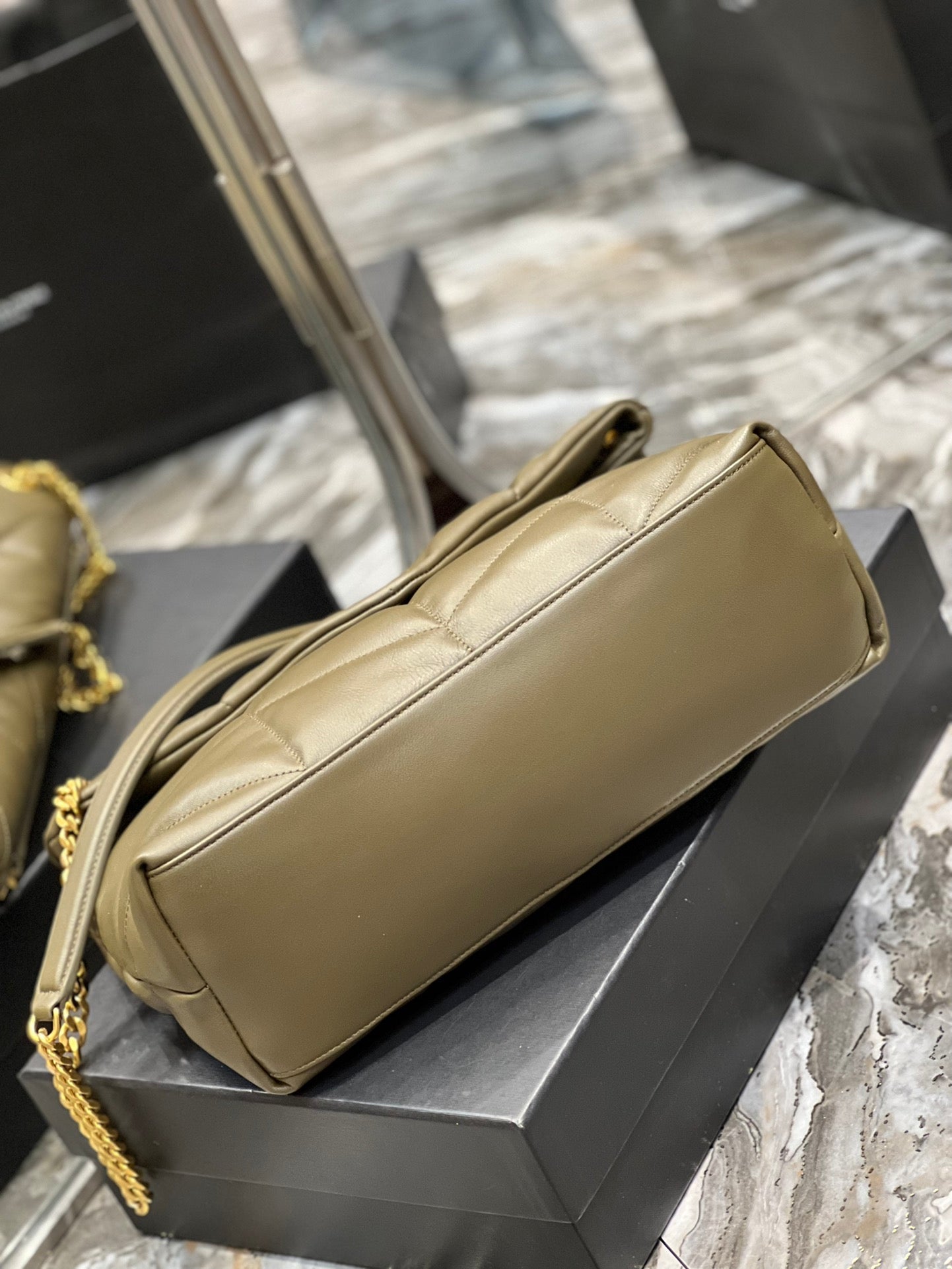 Y PUFFER MEDIUM BAG IN QUILTED LAMBSKIN