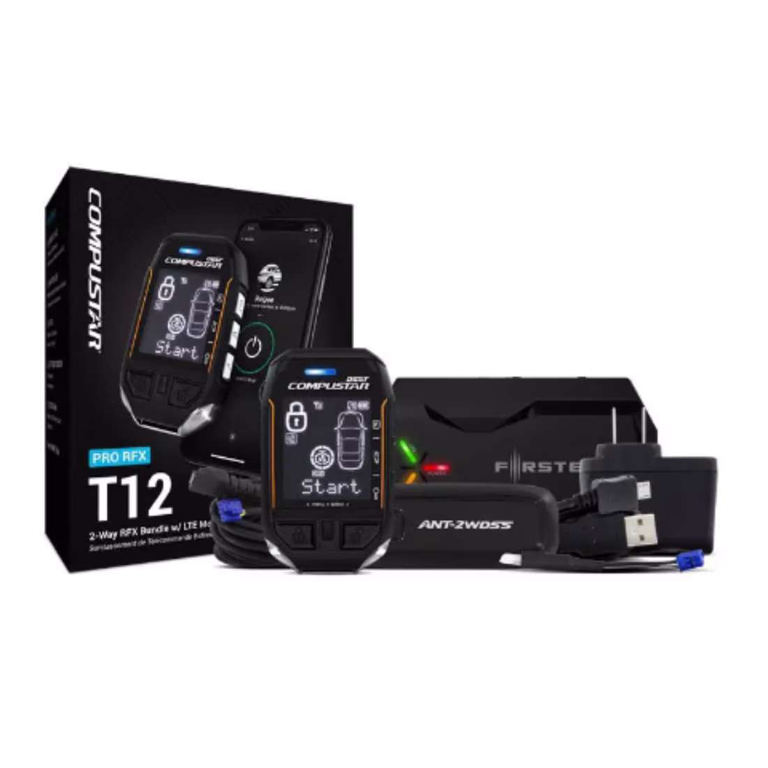 Compustar RFX - 2WT12 - SS, 2 Way Remote Starter, IPX - 7 Waterproof, 3 - Mile Range