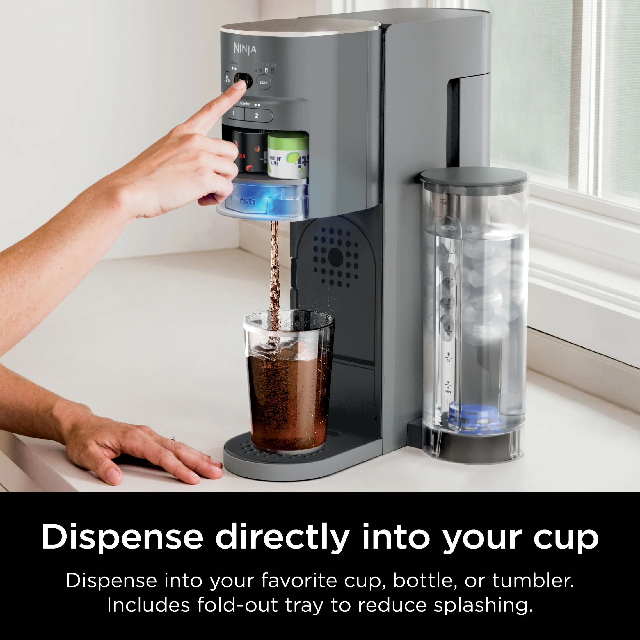 Thirsti Drink Maker, Still, Sparkling Custom Drink Kit, with CO2 Canister, Flavors, and 48 oz Reservoir - Image 7