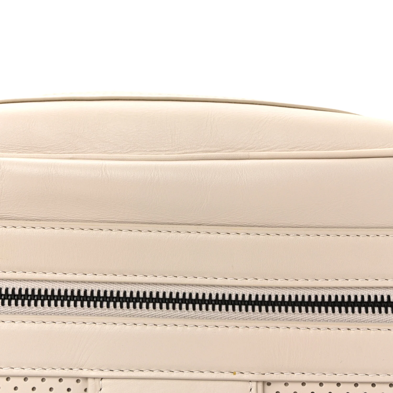 Perforated Calfskin Leggero Intrecciato Belt Bag Mist Plaster